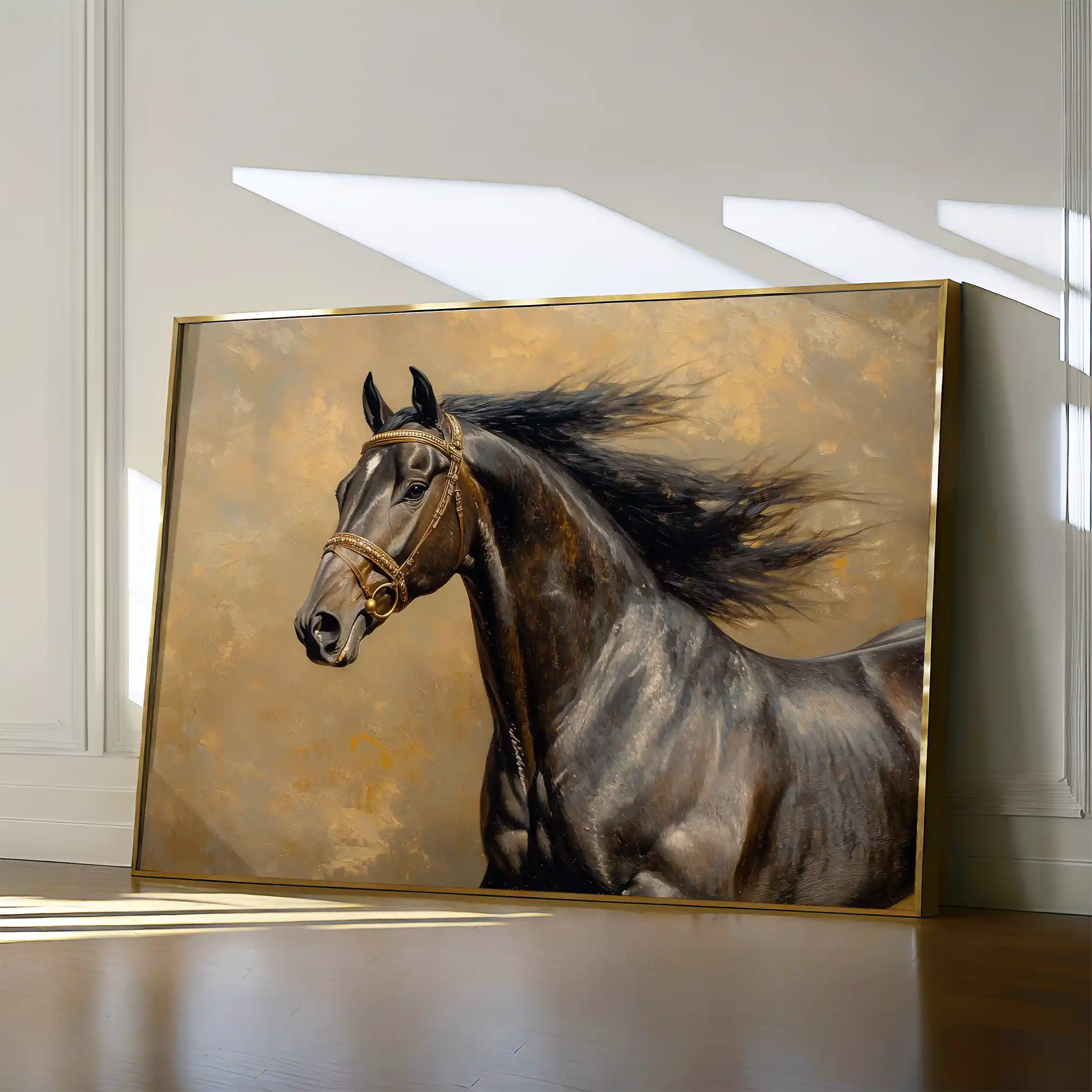 Horses 071 Canvas Art 90 x 60 cm / Stretched on hidden frame