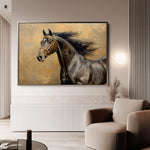 Horses 071 Canvas Art 90 x 60 cm / Stretched on hidden frame