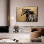 Horses 071 Canvas Art 90 x 60 cm / Stretched on hidden frame