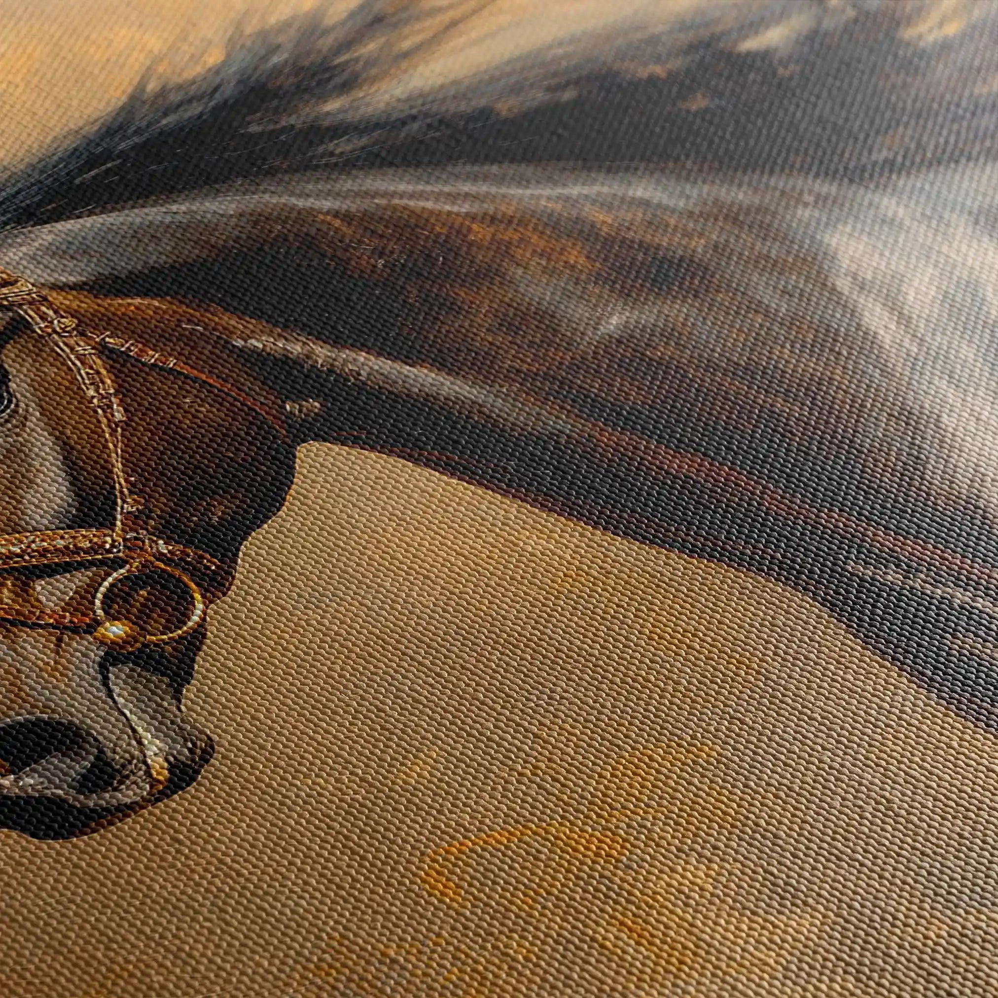 Horses 071 Canvas Art 90 x 60 cm / Stretched on hidden frame