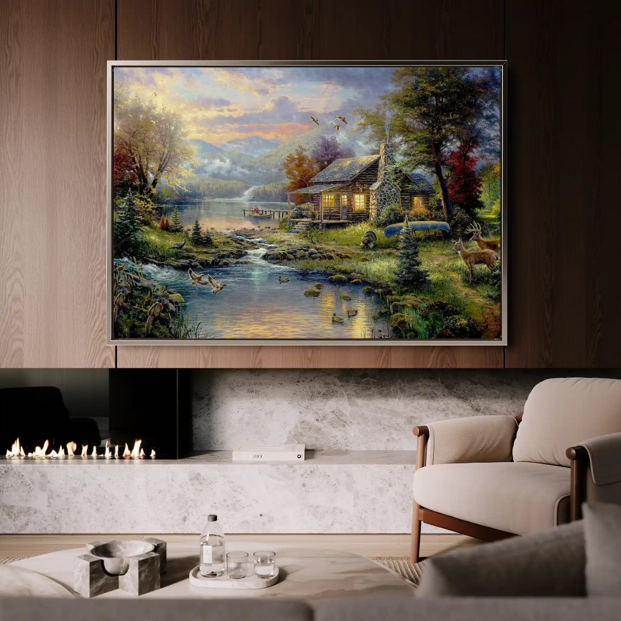 Landscape 071 Canvas Art 90 x 60 cm / Stretched on hidden frame