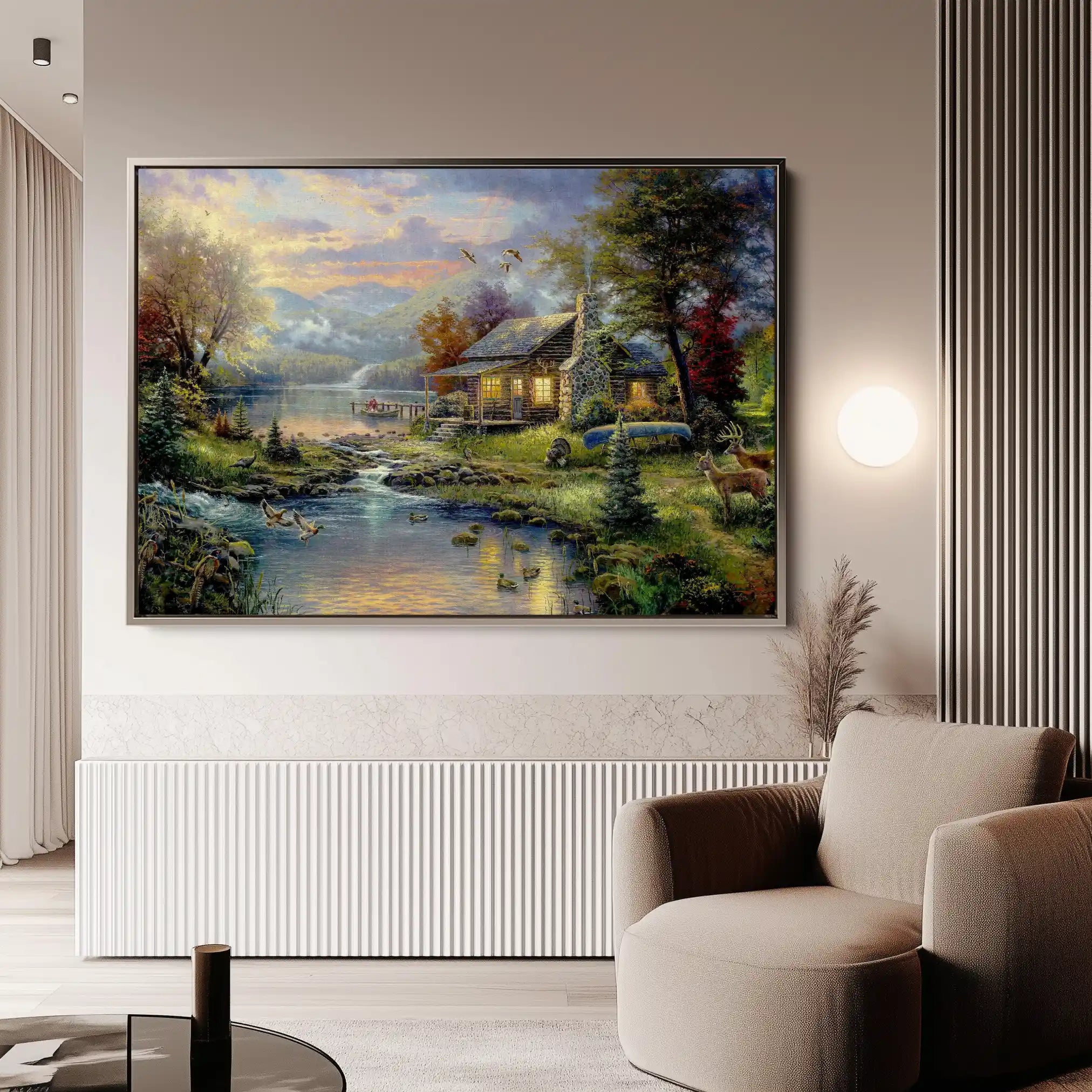 Landscape 071 Canvas Art 90 x 60 cm / Stretched on hidden frame