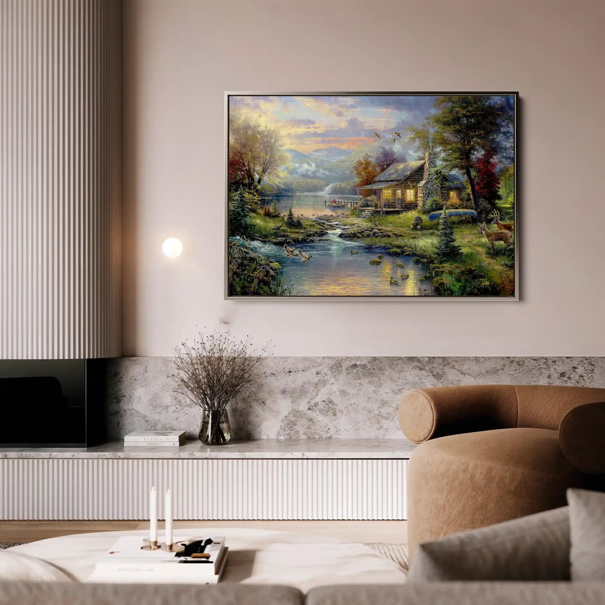 Landscape 071 Canvas Art 90 x 60 cm / Stretched on hidden frame