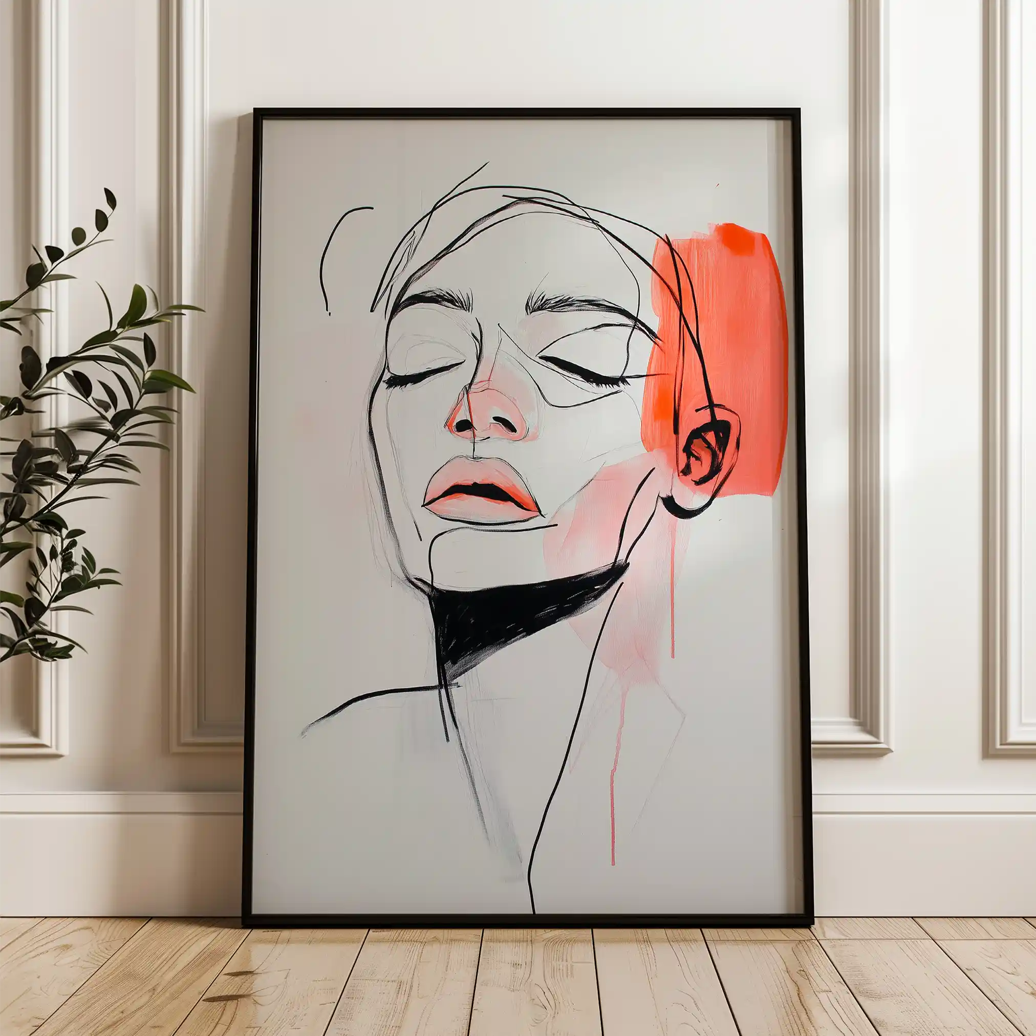 Portrait 071 Canvas Art 90 x 60 cm / Stretched on hidden frame