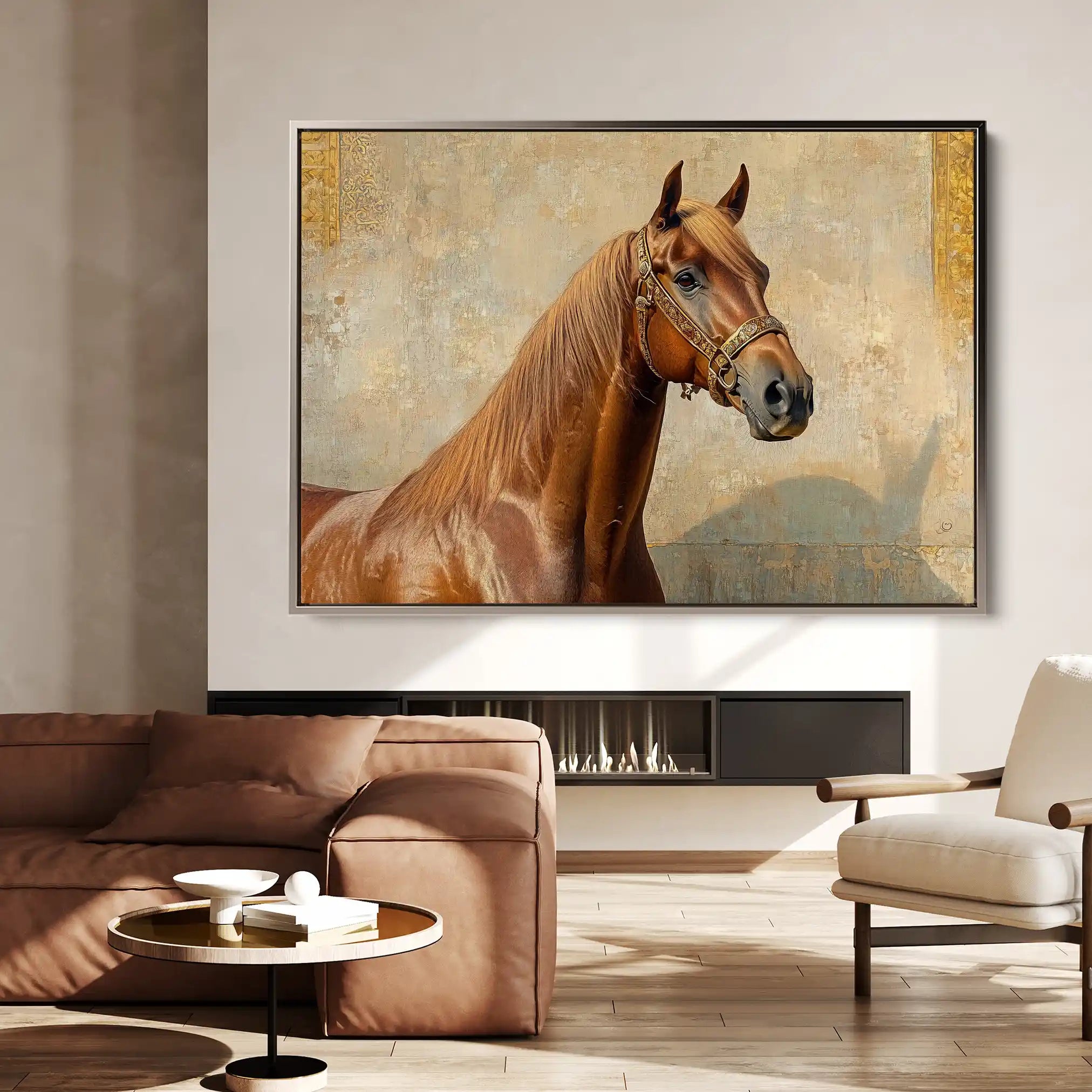 Horses 072 Canvas Art 90 x 60 cm / Stretched on hidden frame