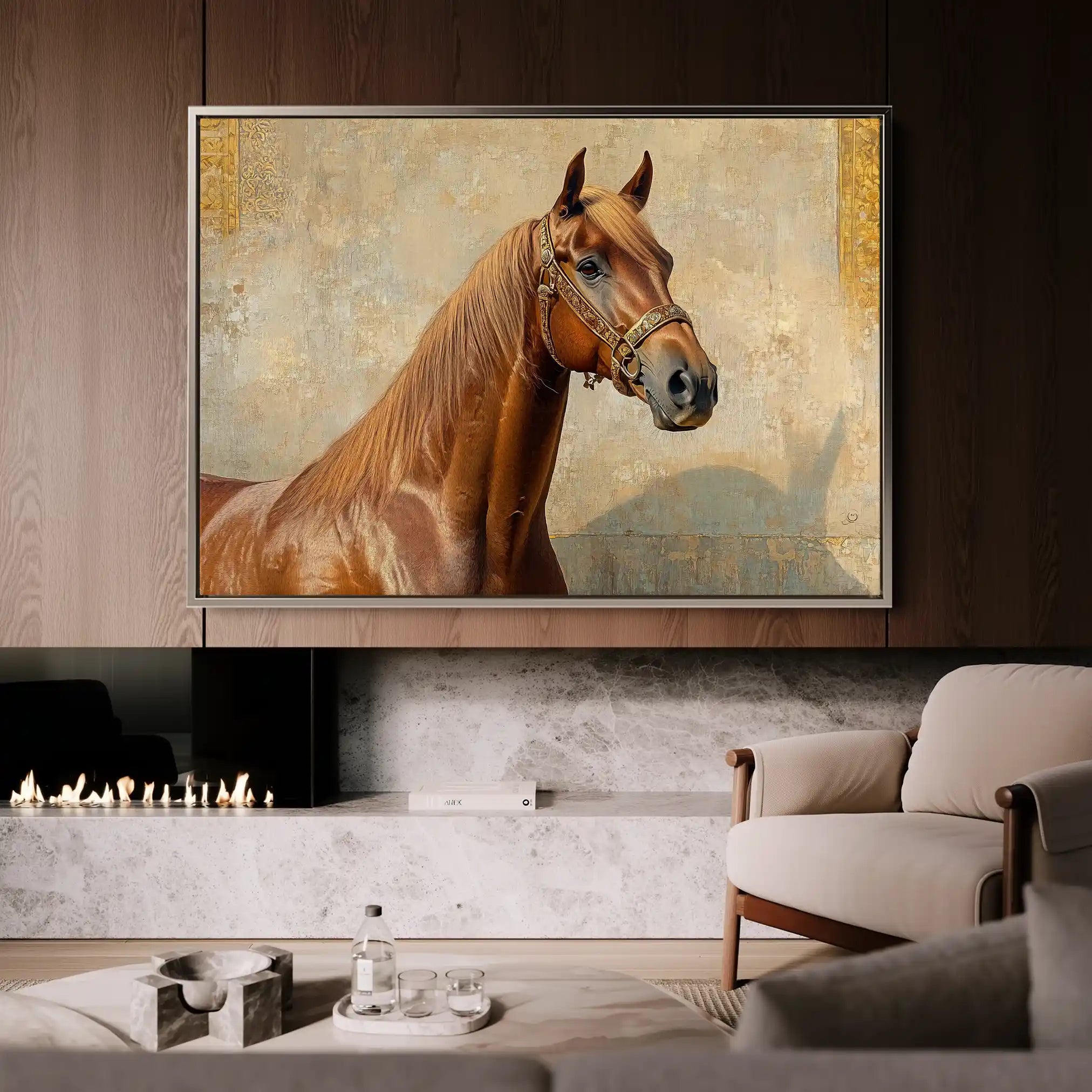 Horses 072 Canvas Art 90 x 60 cm / Stretched on hidden frame