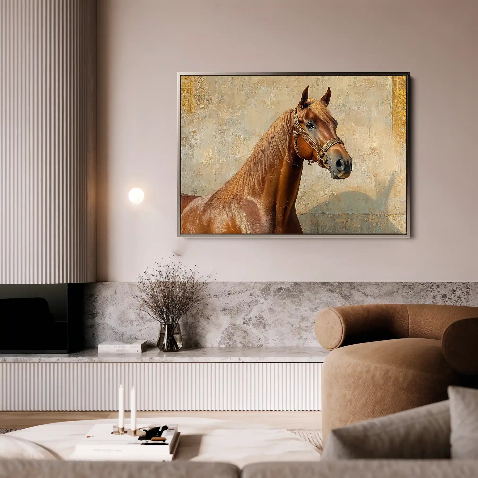 Horses 072 Canvas Art 90 x 60 cm / Stretched on hidden frame