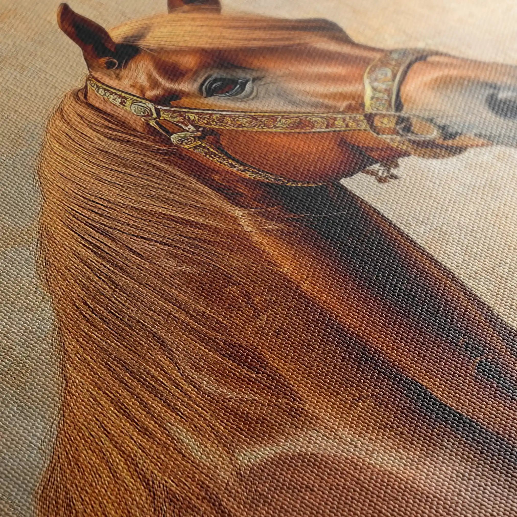 Horses 072 Canvas Art 90 x 60 cm / Stretched on hidden frame