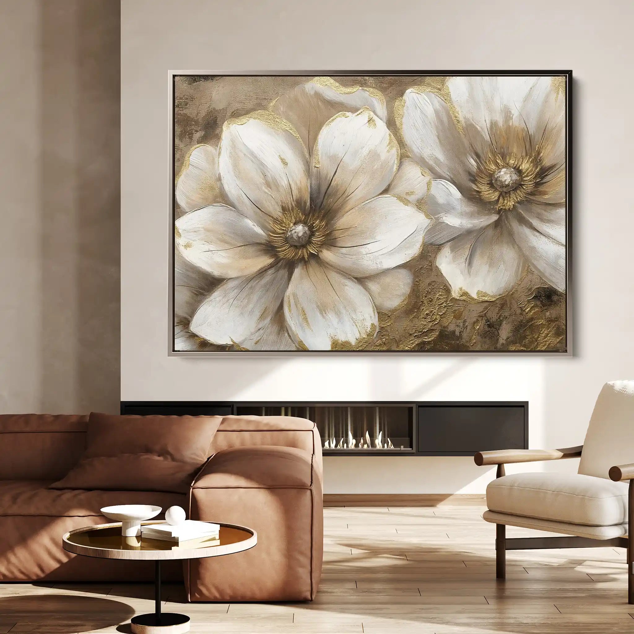 Floral Canvas Wall Art WAD073-F 90 x 60 cm / Stretched on hidden frame