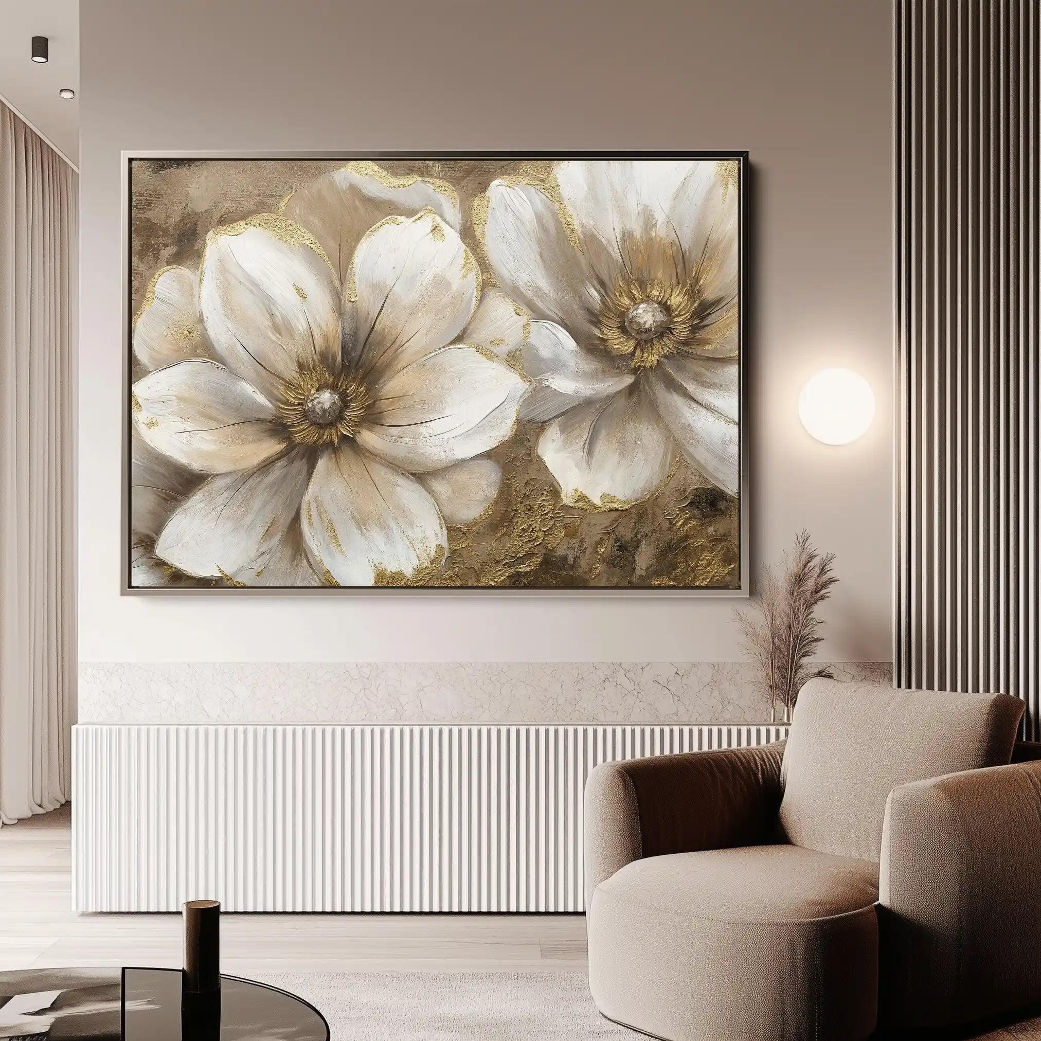 Floral Canvas Wall Art WAD073-F 90 x 60 cm / Stretched on hidden frame