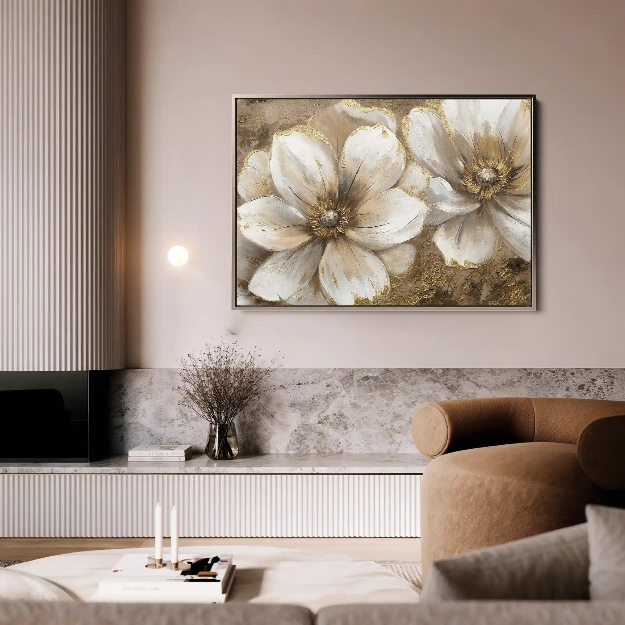 Floral Canvas Wall Art WAD073-F 90 x 60 cm / Stretched on hidden frame