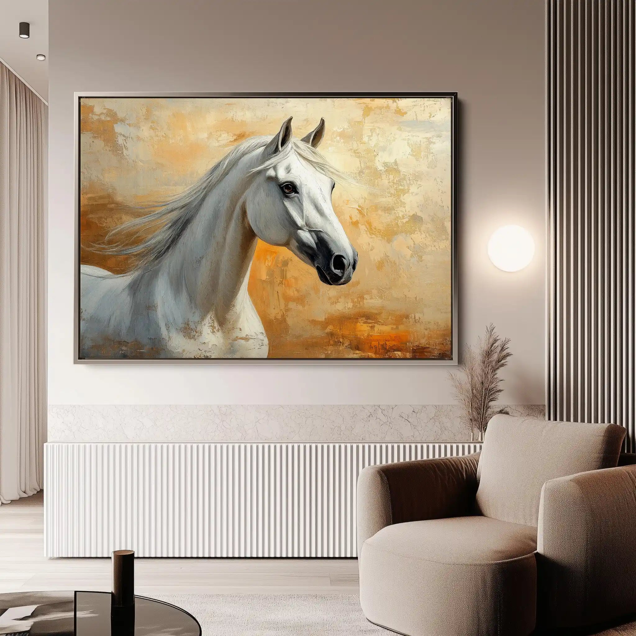 Horses 074 Canvas Art 90 x 60 cm / Stretched on hidden frame