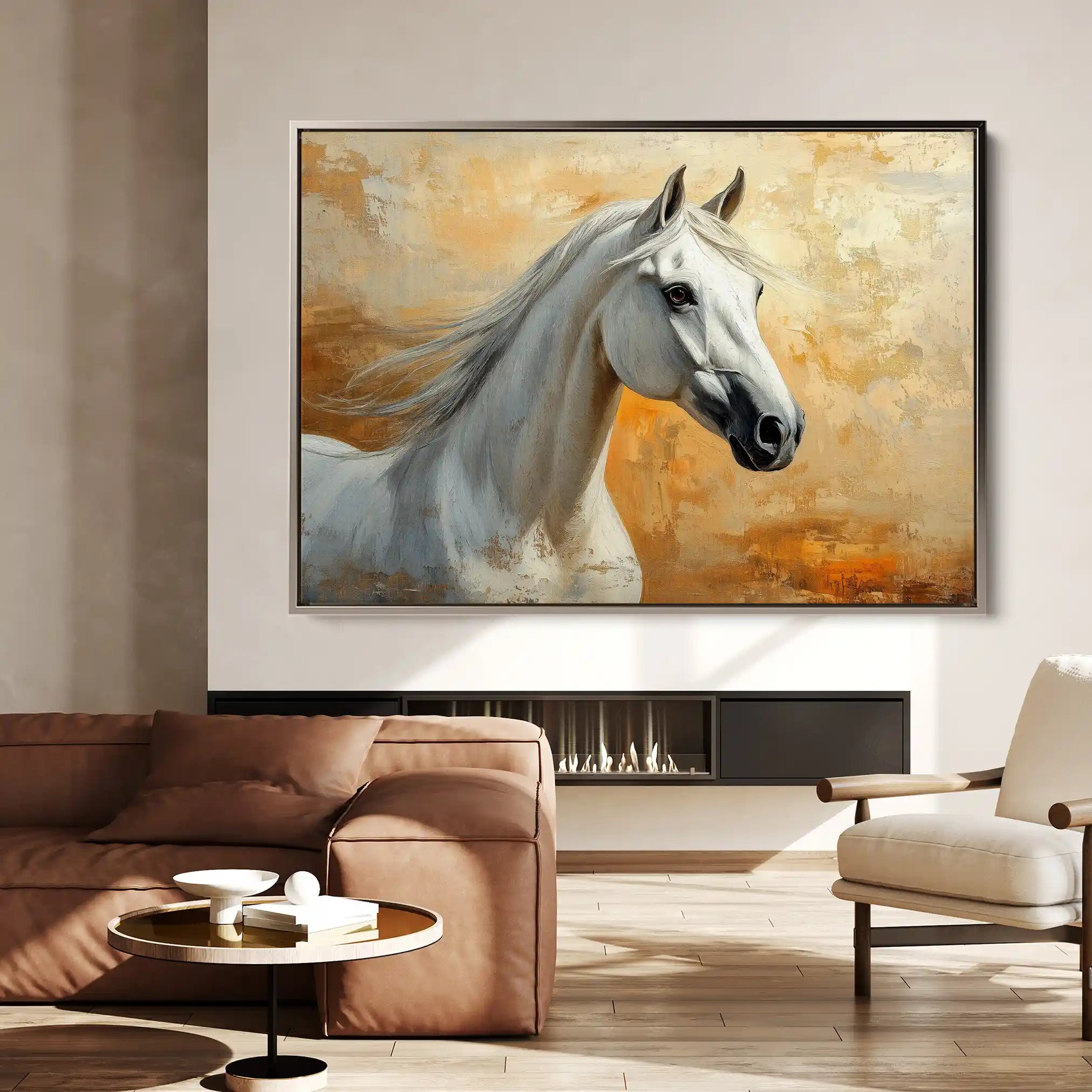 Horses 074 Canvas Art 90 x 60 cm / Stretched on hidden frame