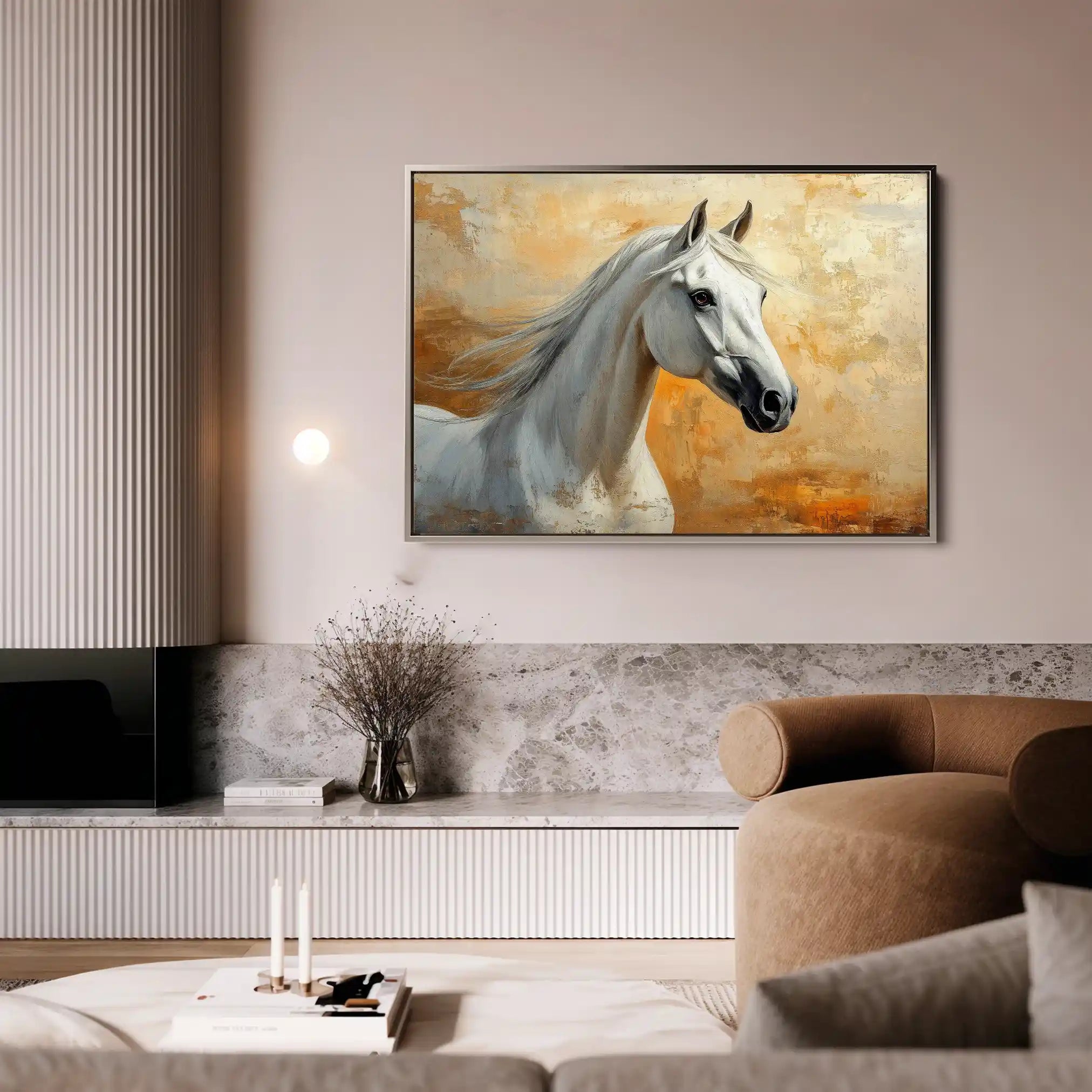 Horses 074 Canvas Art 90 x 60 cm / Stretched on hidden frame