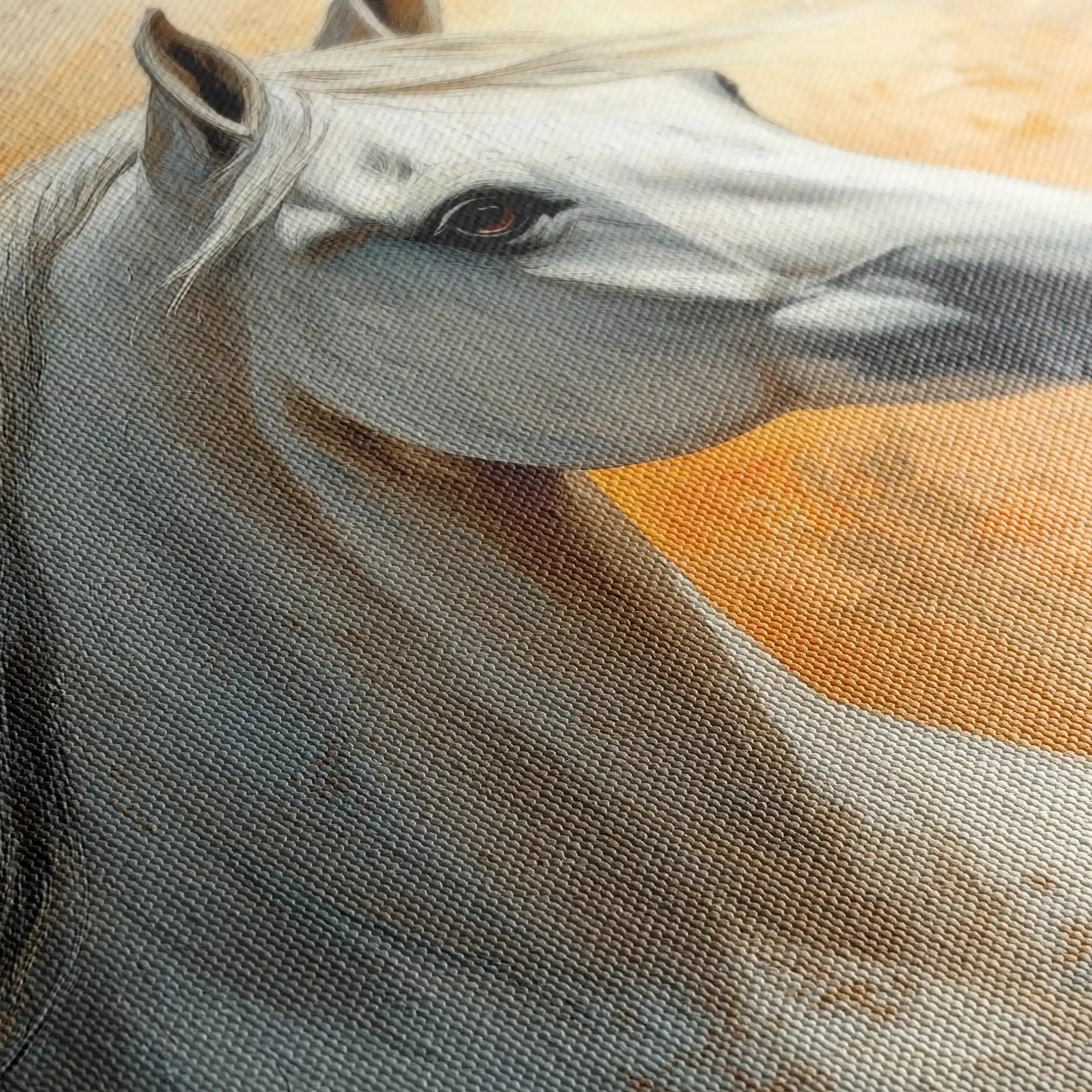 Horses 074 Canvas Art 90 x 60 cm / Stretched on hidden frame