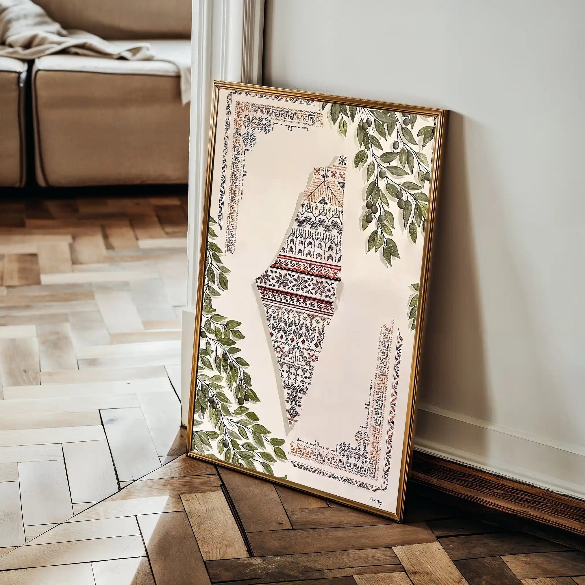 Palestine 074 Canvas Art 90 x 60 cm / Stretched on hidden frame