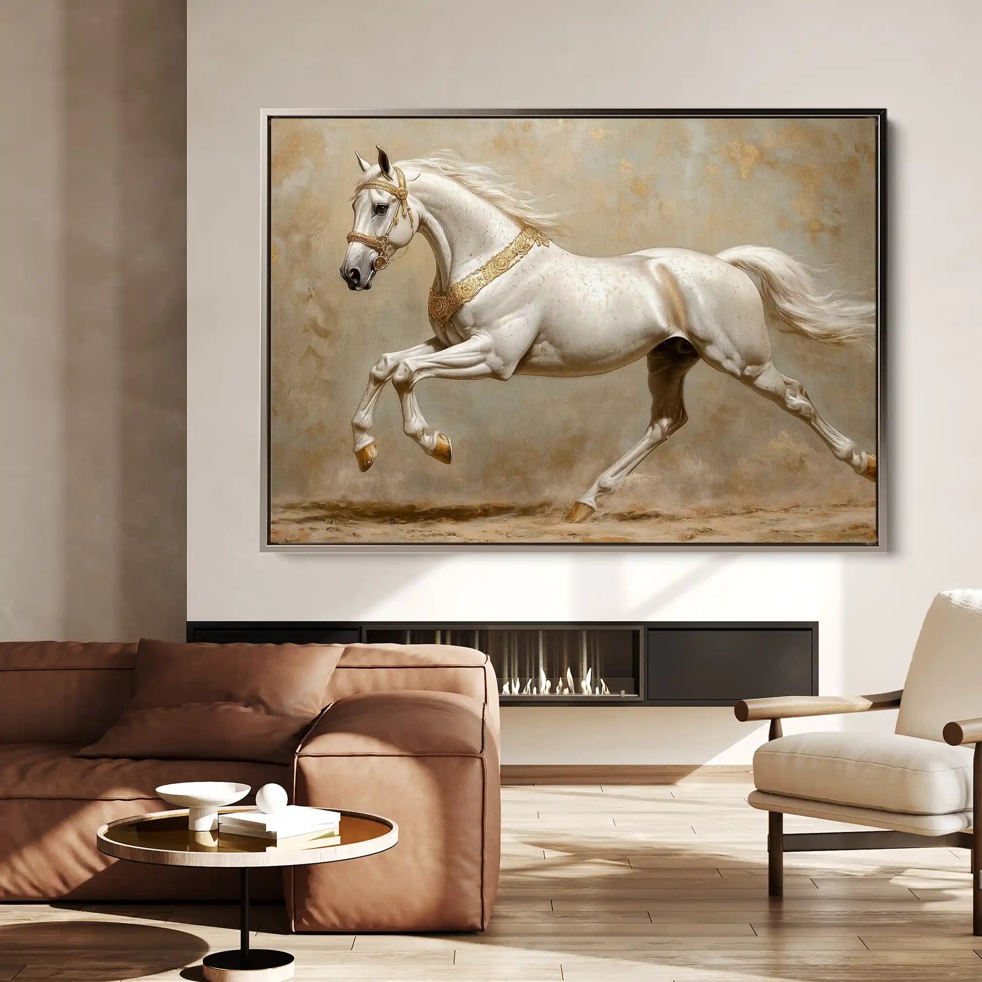 Horses 075 Canvas Art 90 x 60 cm / Stretched on hidden frame