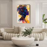 Portrait 075 Canvas Art 90 x 60 cm / Stretched on hidden frame