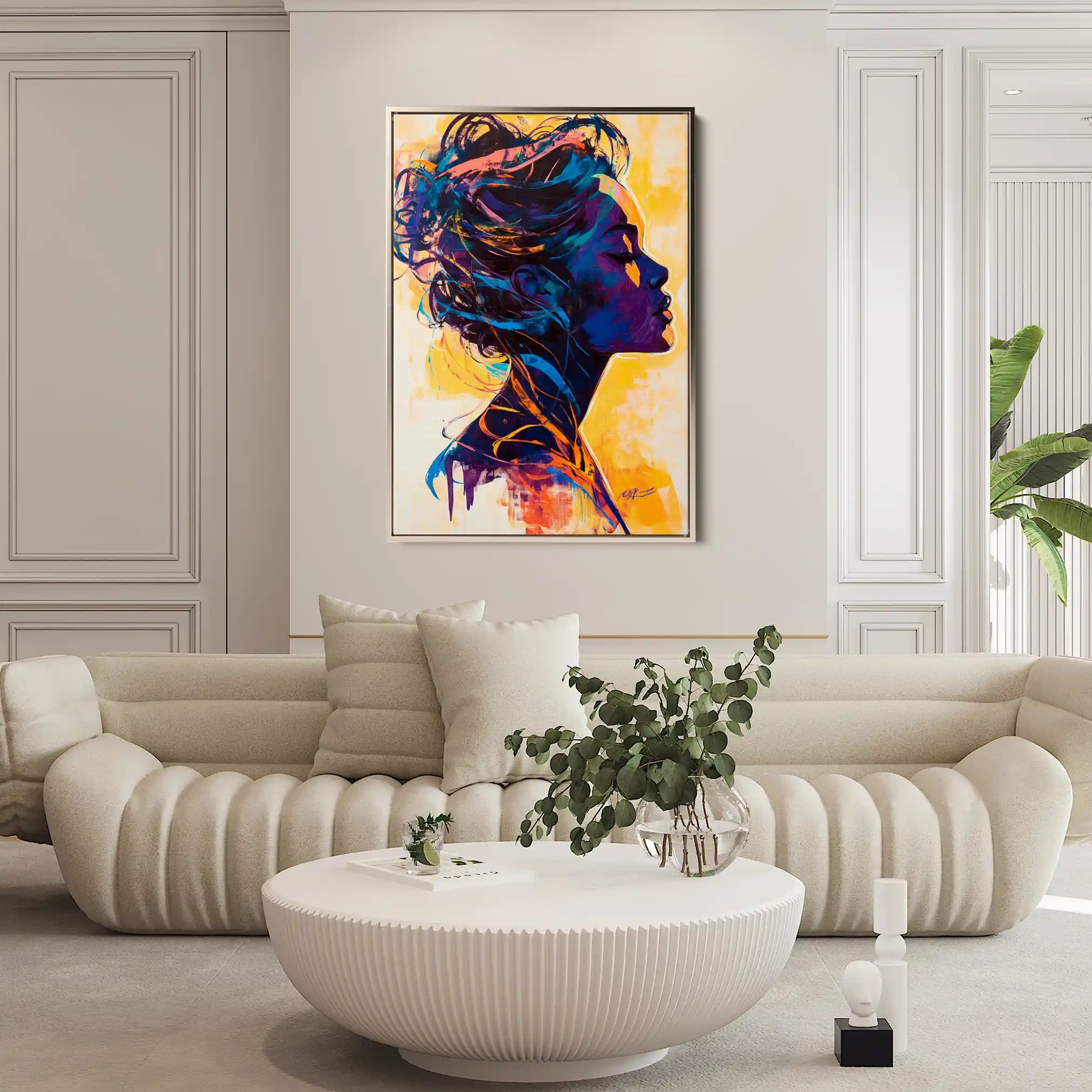 Portrait 075 Canvas Art 90 x 60 cm / Stretched on hidden frame