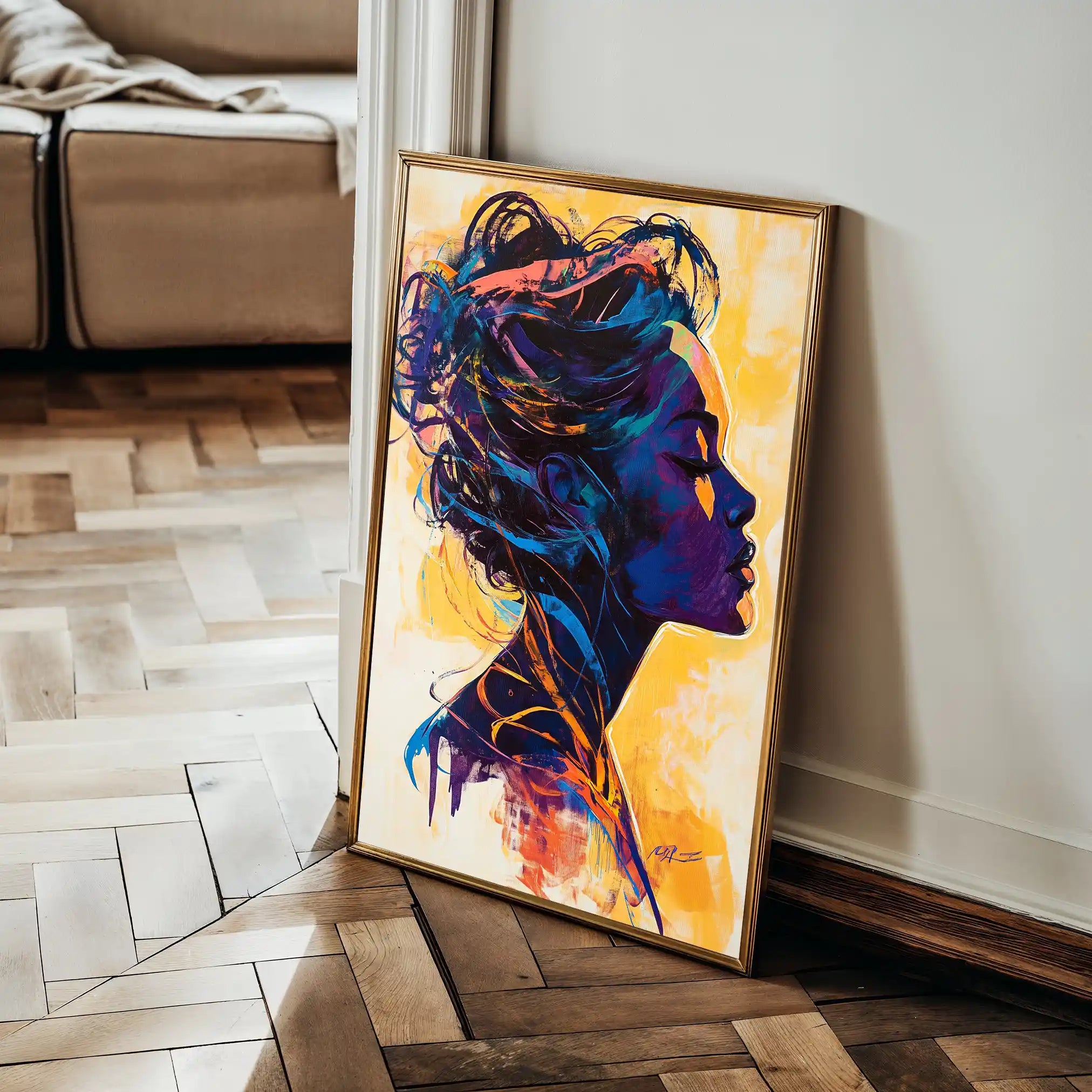 Portrait 075 Canvas Art 90 x 60 cm / Stretched on hidden frame