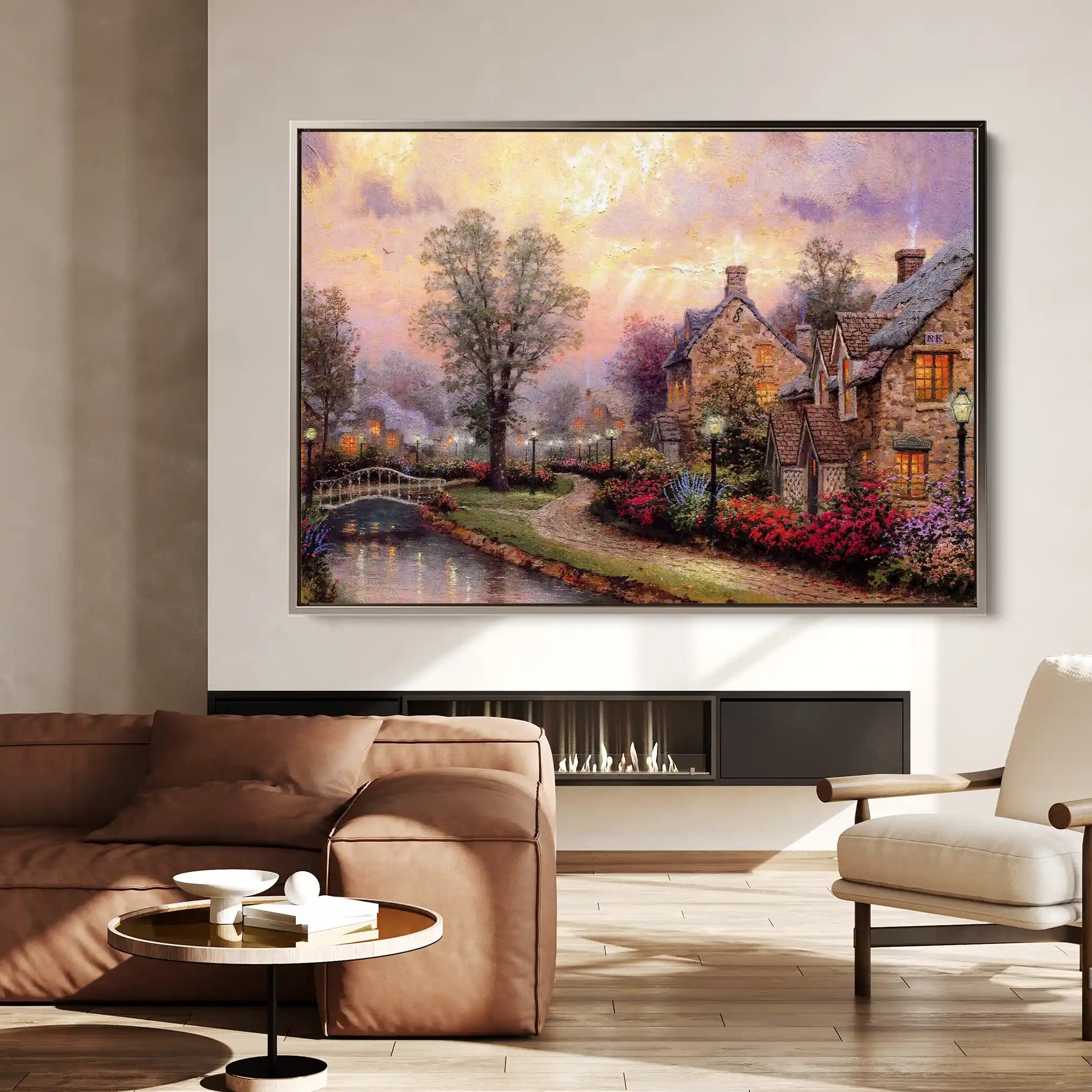 Landscape 076 Canvas Art 90 x 60 cm / Stretched on hidden frame