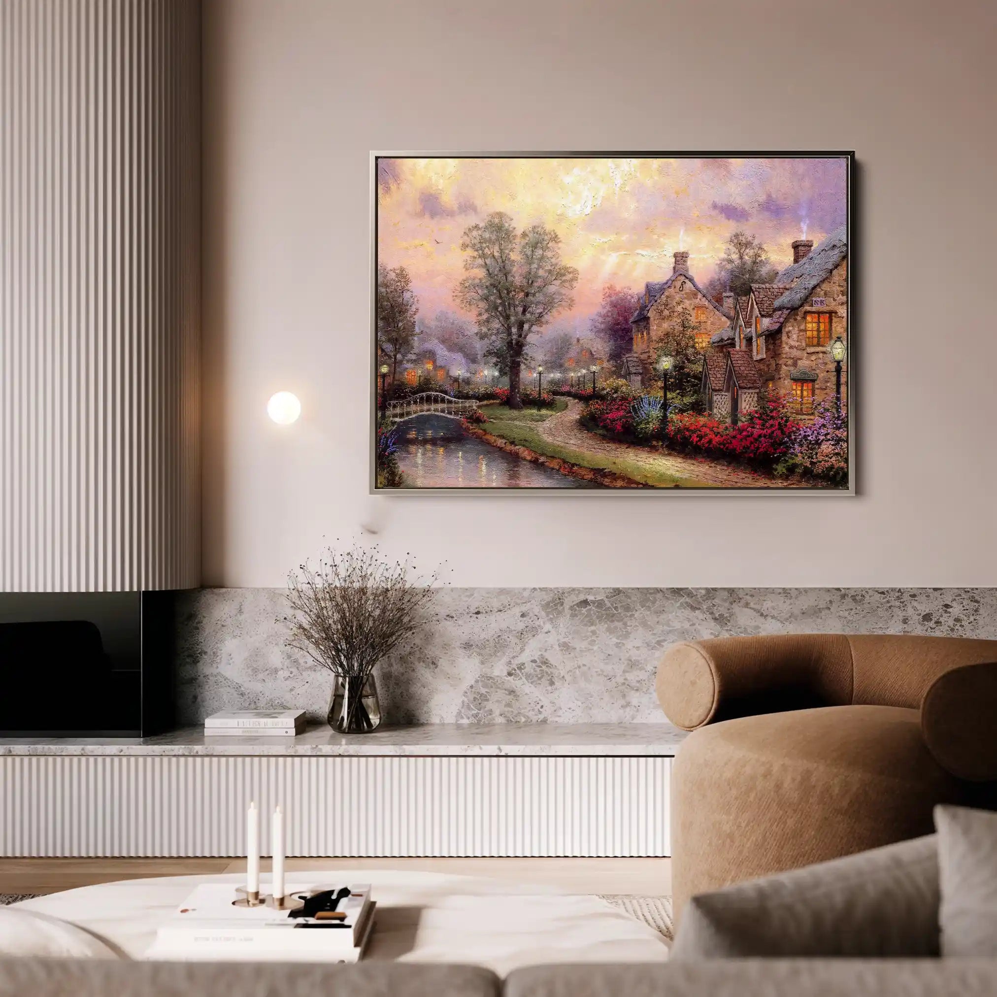 Landscape 076 Canvas Art 90 x 60 cm / Stretched on hidden frame