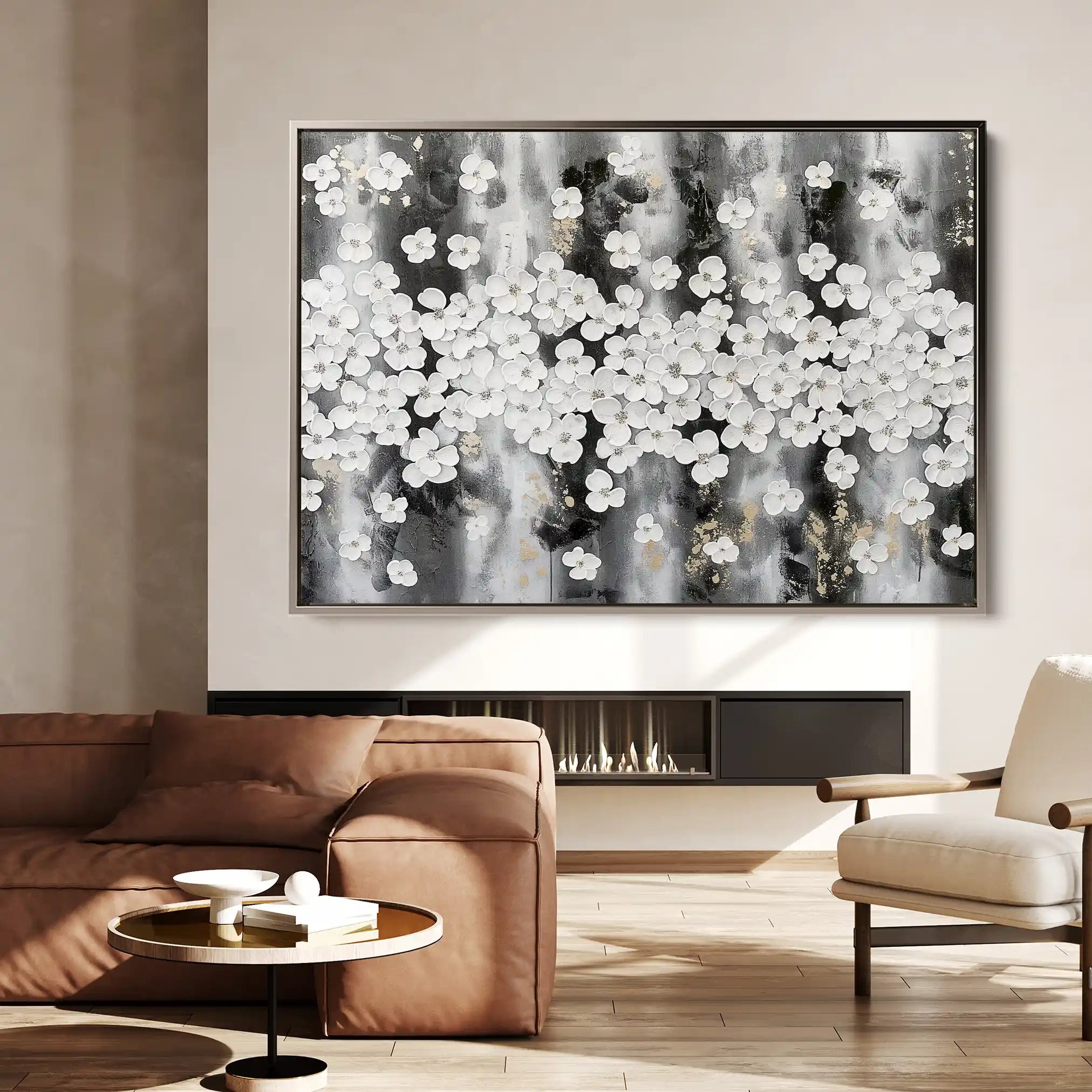 Floral Canvas Wall Art WAD077-F 90 x 60 cm / Stretched on hidden frame