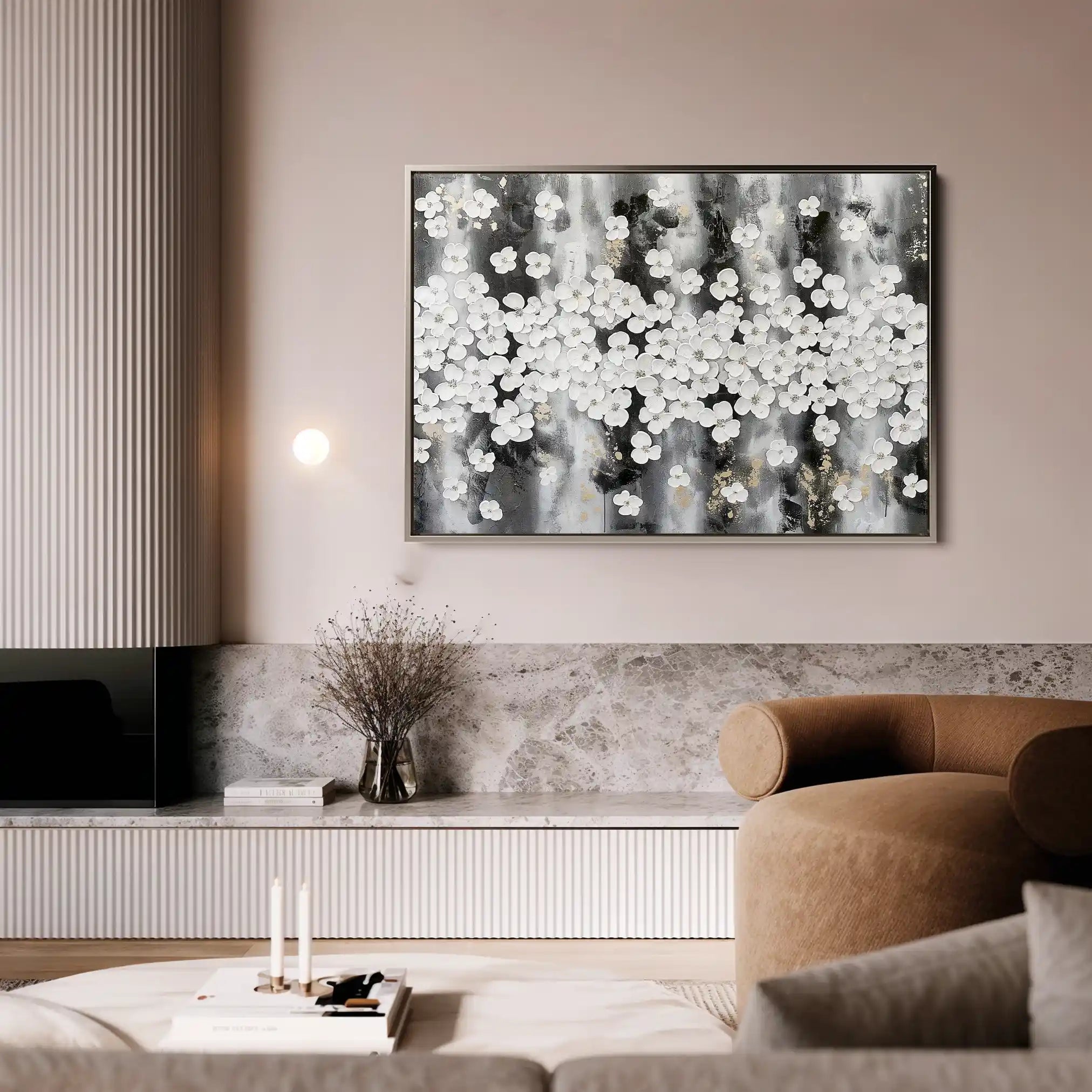 Floral Canvas Wall Art WAD077-F 90 x 60 cm / Stretched on hidden frame
