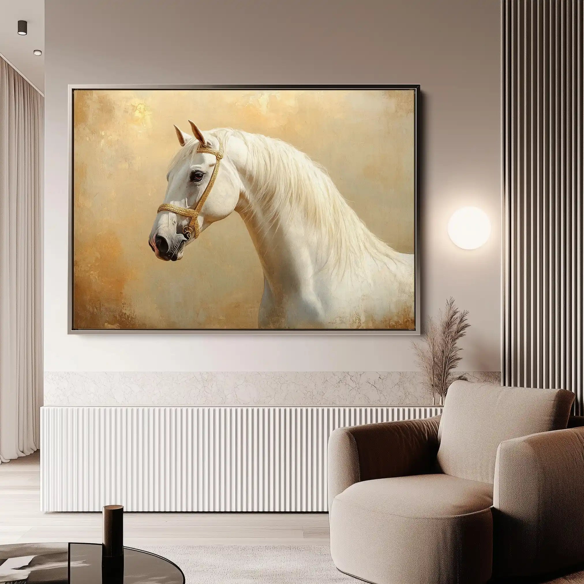 Horses 077 Canvas Art 90 x 60 cm / Stretched on hidden frame