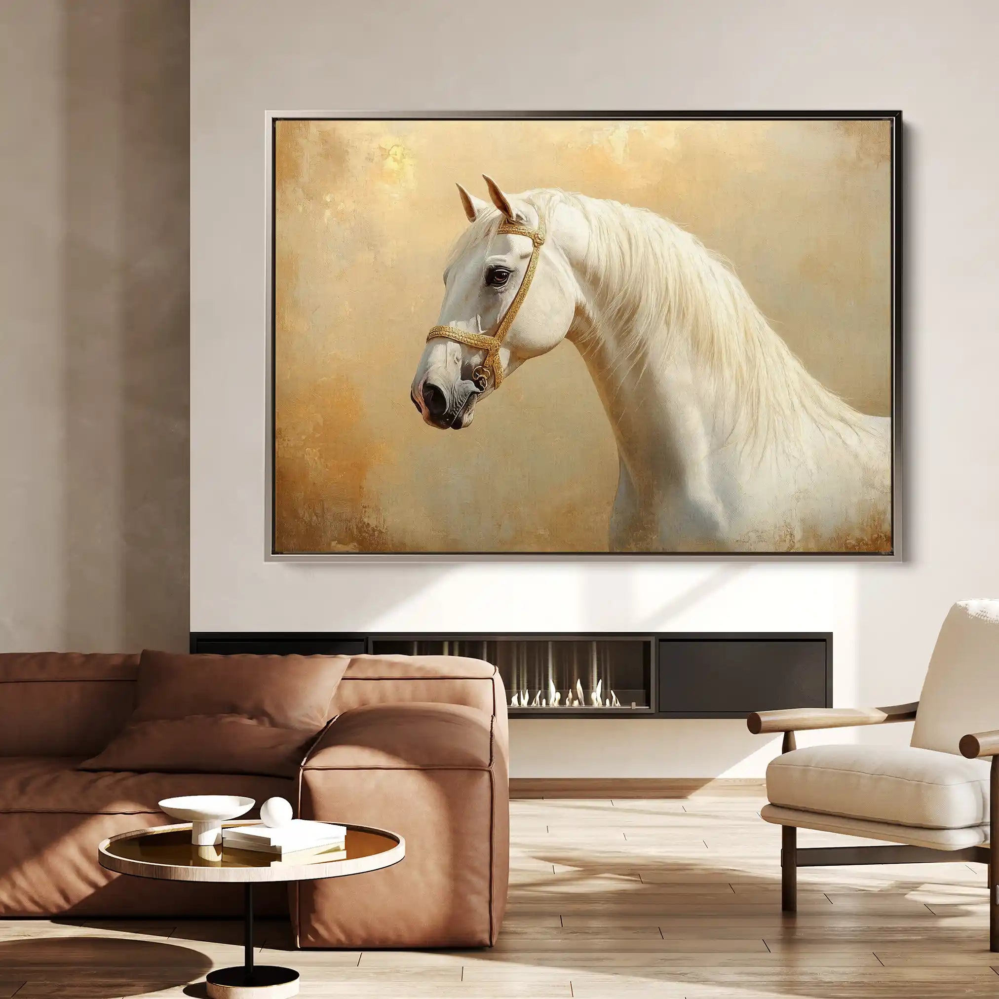 Horses 077 Canvas Art 90 x 60 cm / Stretched on hidden frame