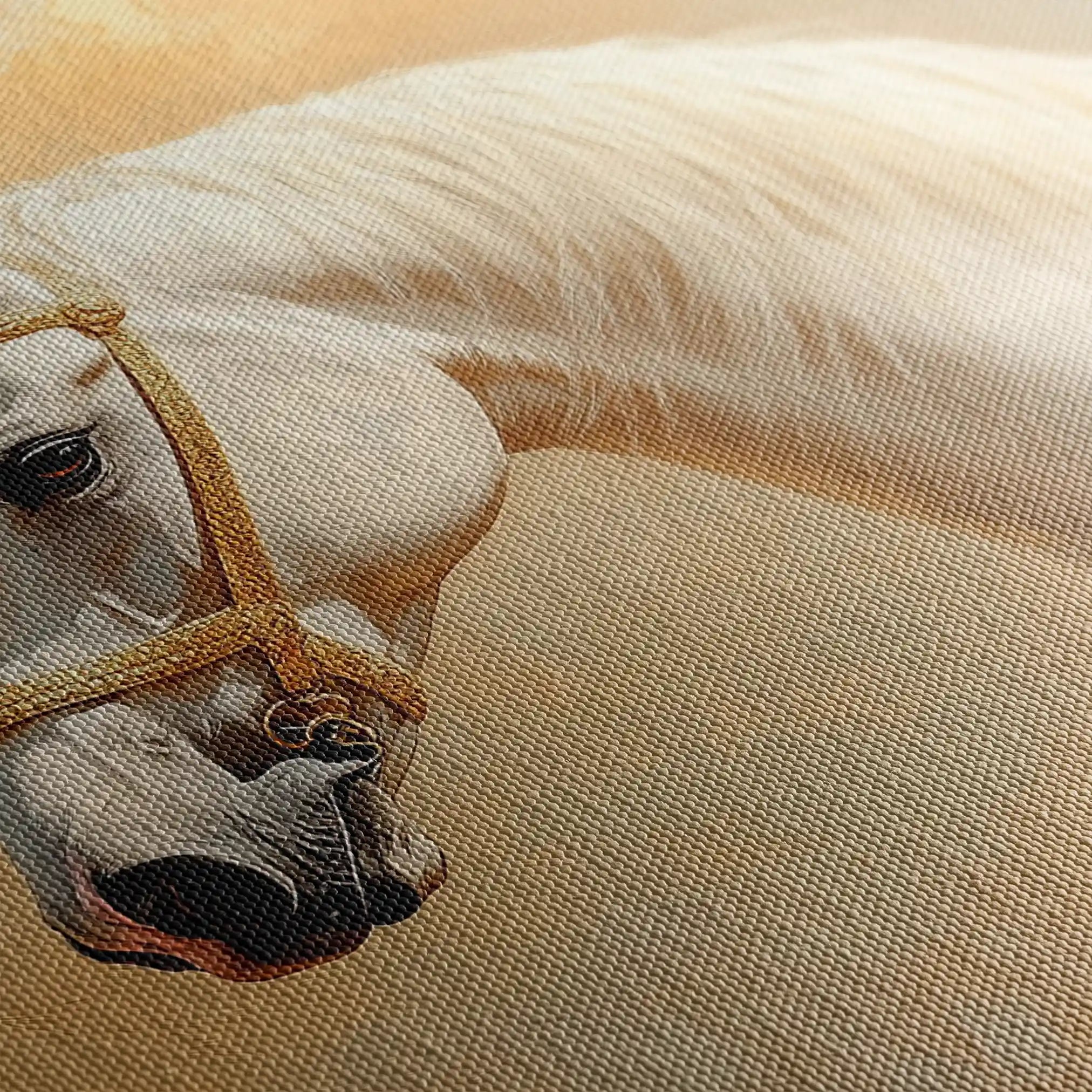 Horses 077 Canvas Art 90 x 60 cm / Stretched on hidden frame