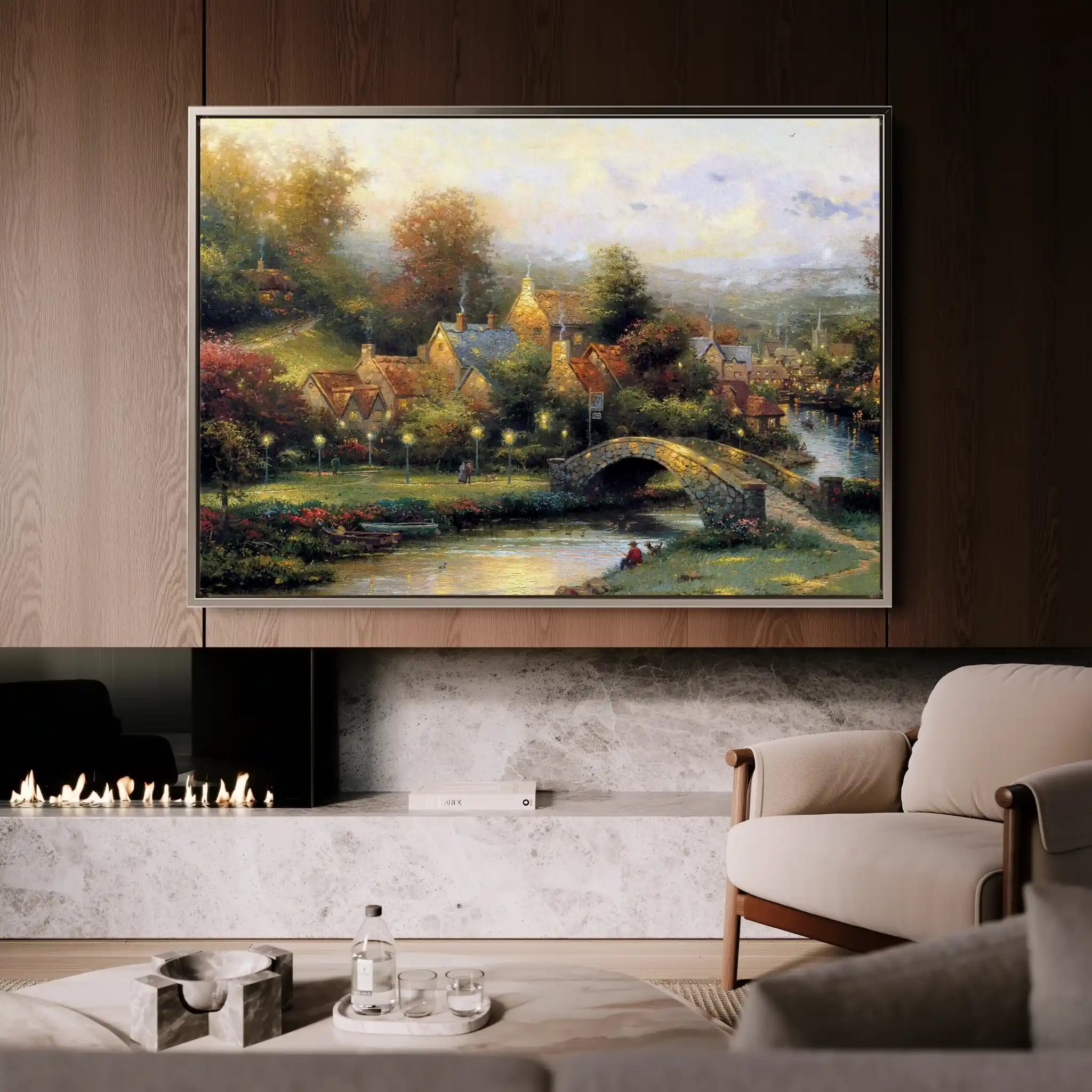 Landscape 077 Canvas Art 90 x 60 cm / Stretched on hidden frame
