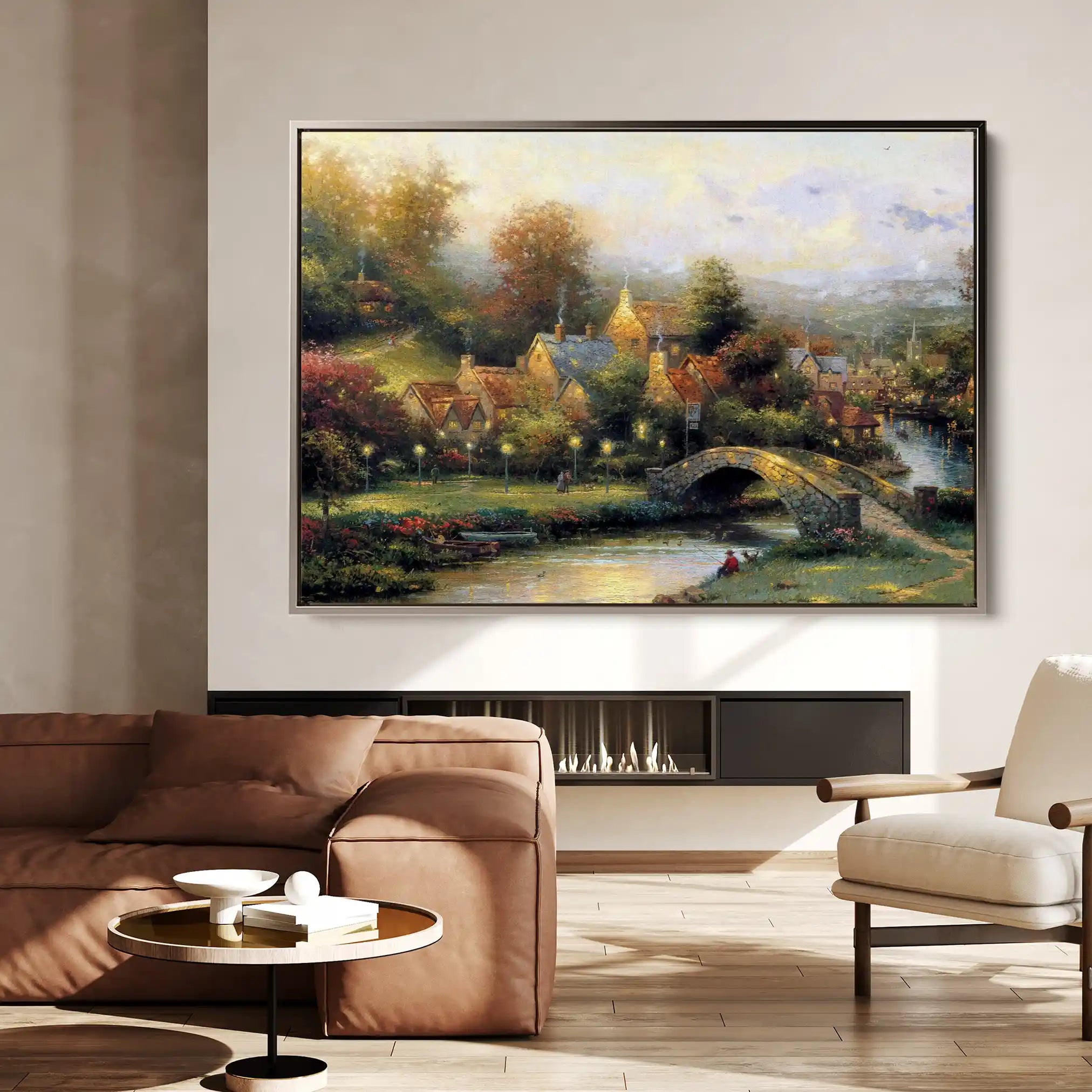 Landscape 077 Canvas Art 90 x 60 cm / Stretched on hidden frame