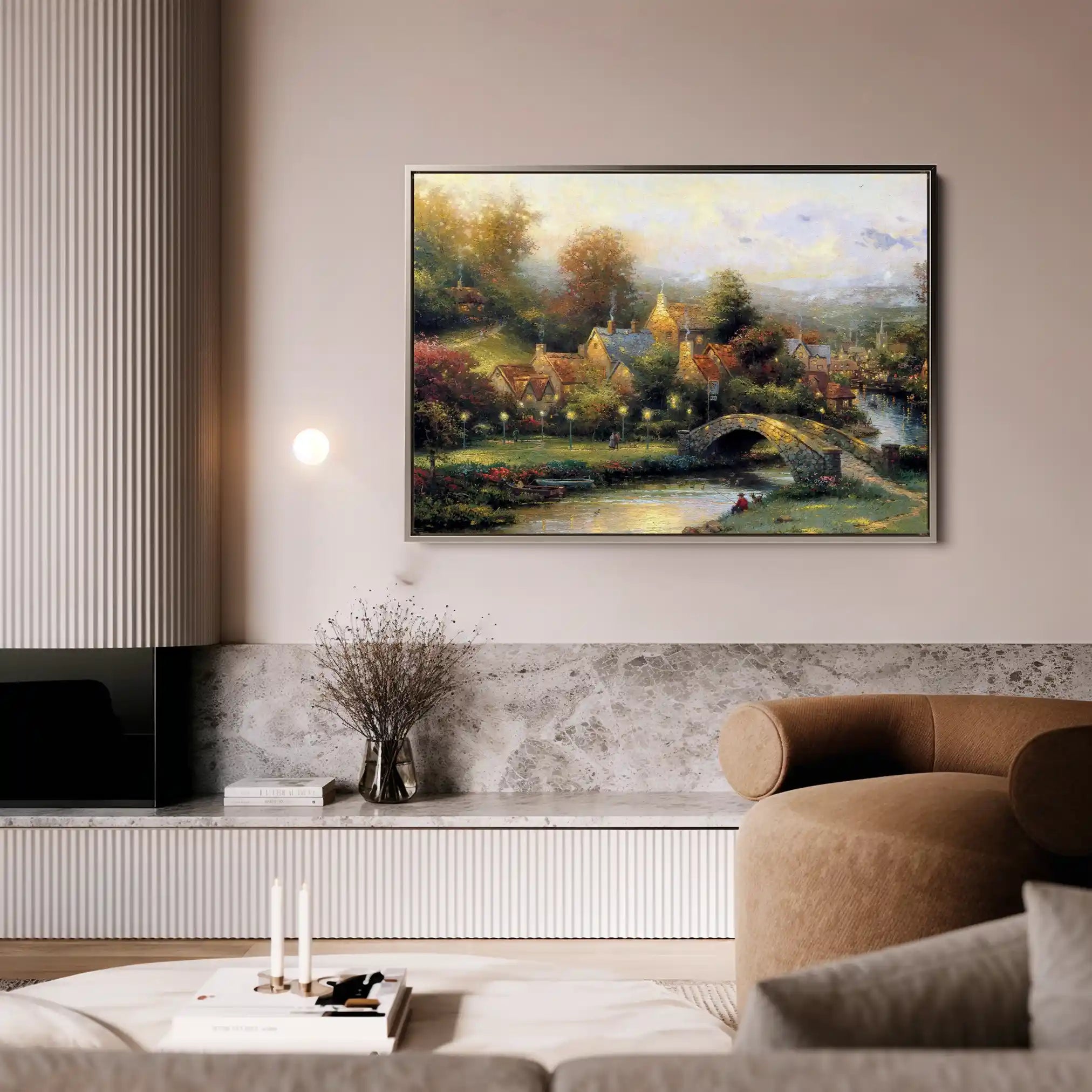 Landscape 077 Canvas Art 90 x 60 cm / Stretched on hidden frame