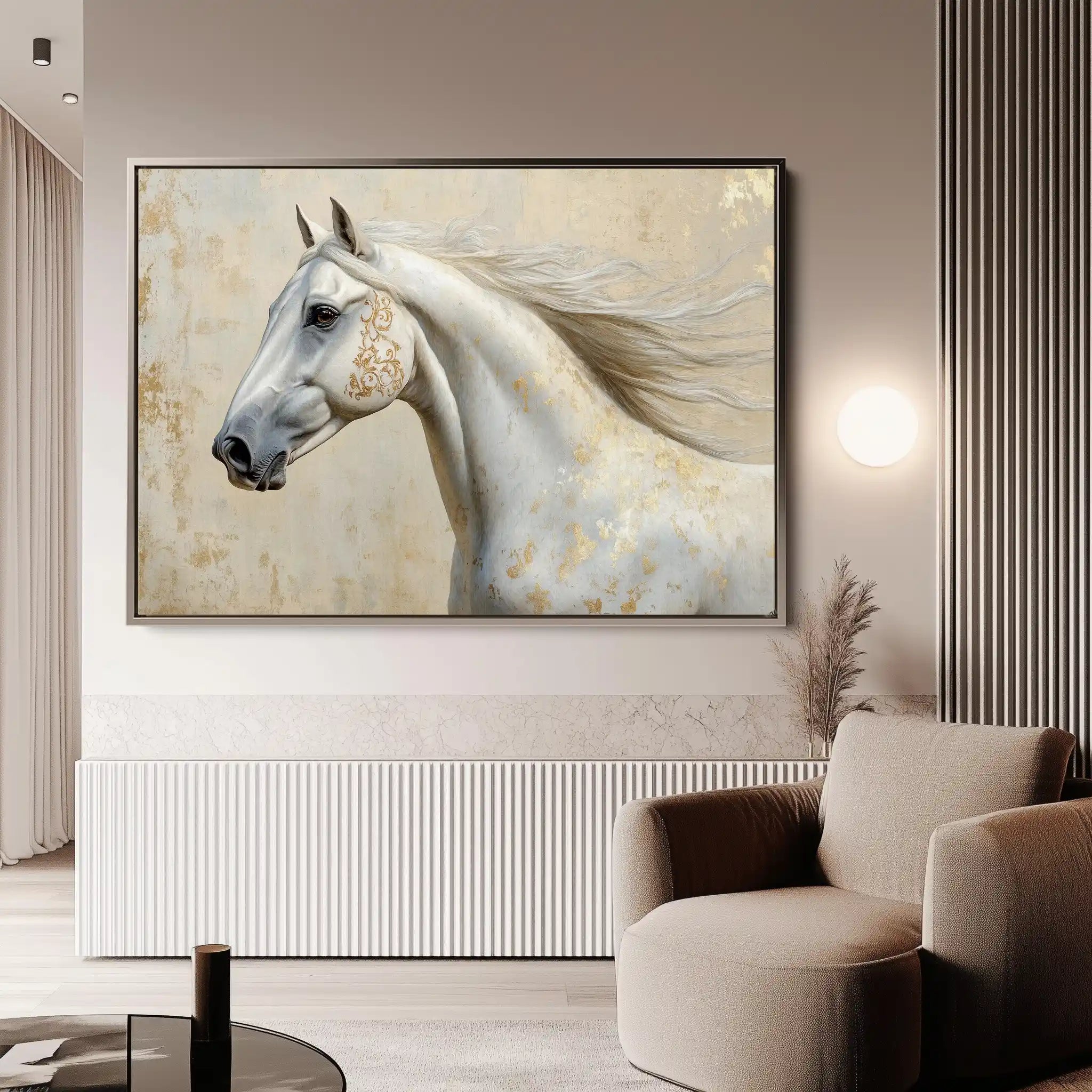 Horses 078 Canvas Art 90 x 60 cm / Stretched on hidden frame