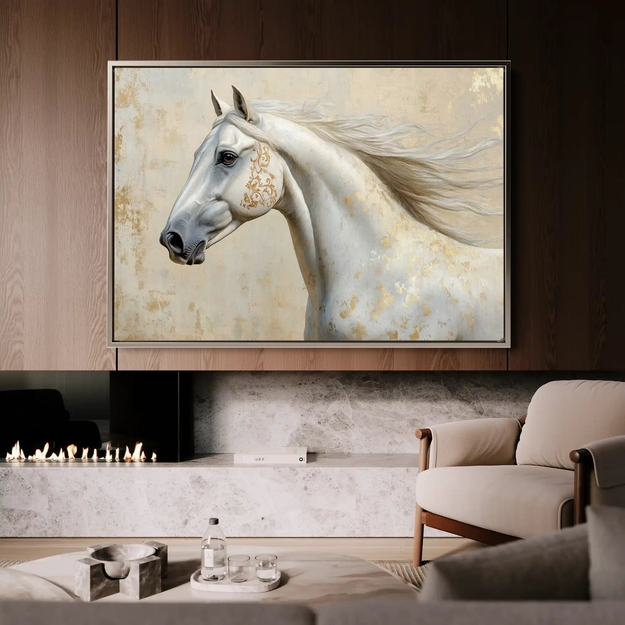 Horses 078 Canvas Art 90 x 60 cm / Stretched on hidden frame