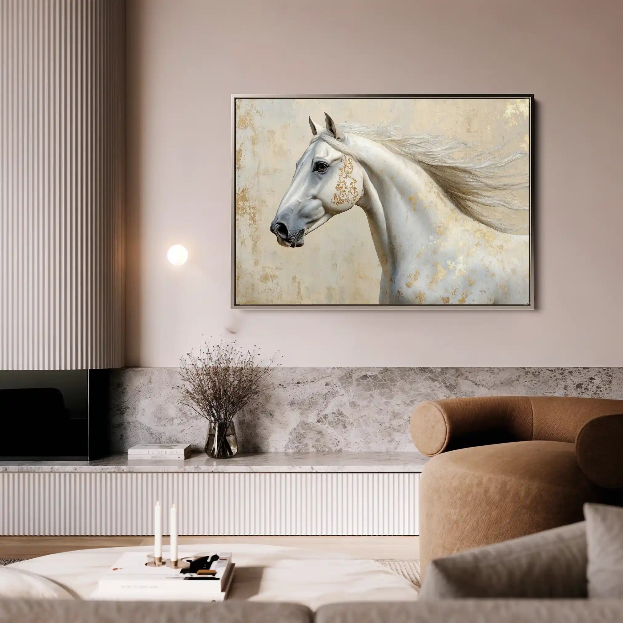 Horses 078 Canvas Art 90 x 60 cm / Stretched on hidden frame