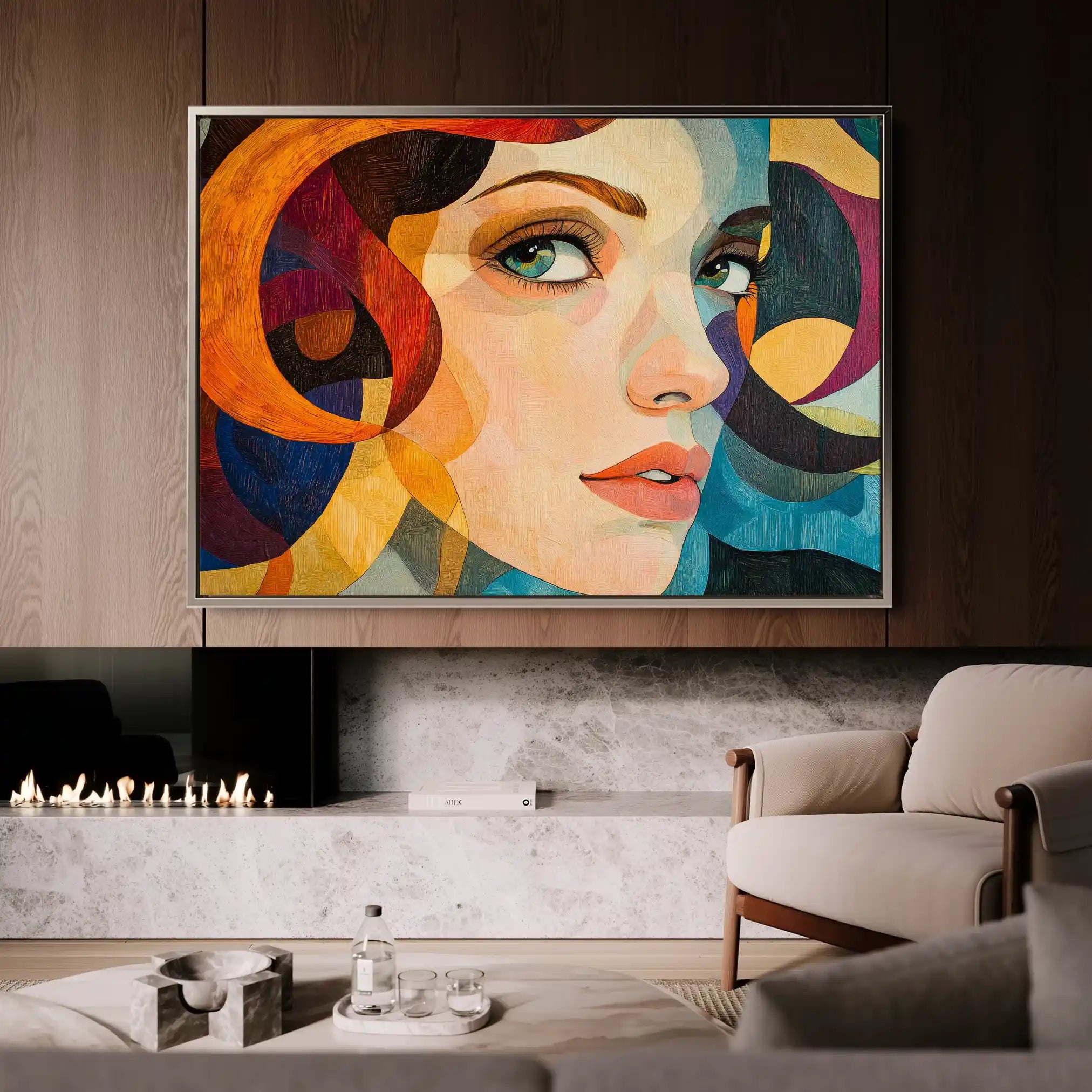 Portrait 078 Canvas Art 90 x 60 cm / Stretched on hidden frame