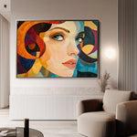Portrait 078 Canvas Art 90 x 60 cm / Stretched on hidden frame