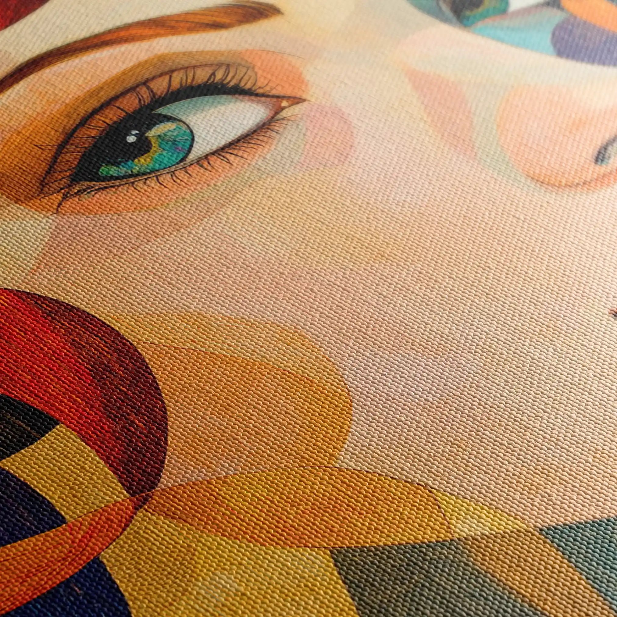 Portrait 078 Canvas Art 90 x 60 cm / Stretched on hidden frame