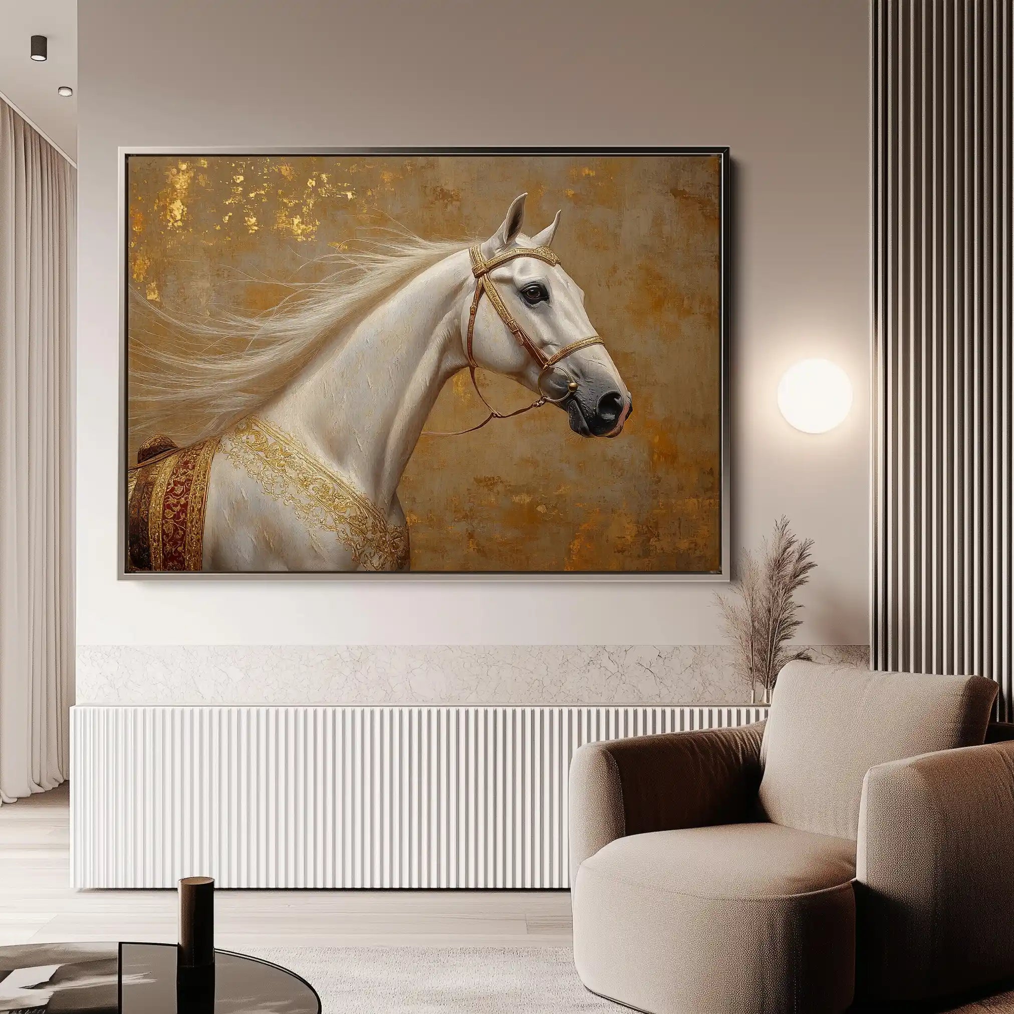 Horses 079 Canvas Art 90 x 60 cm / Stretched on hidden frame