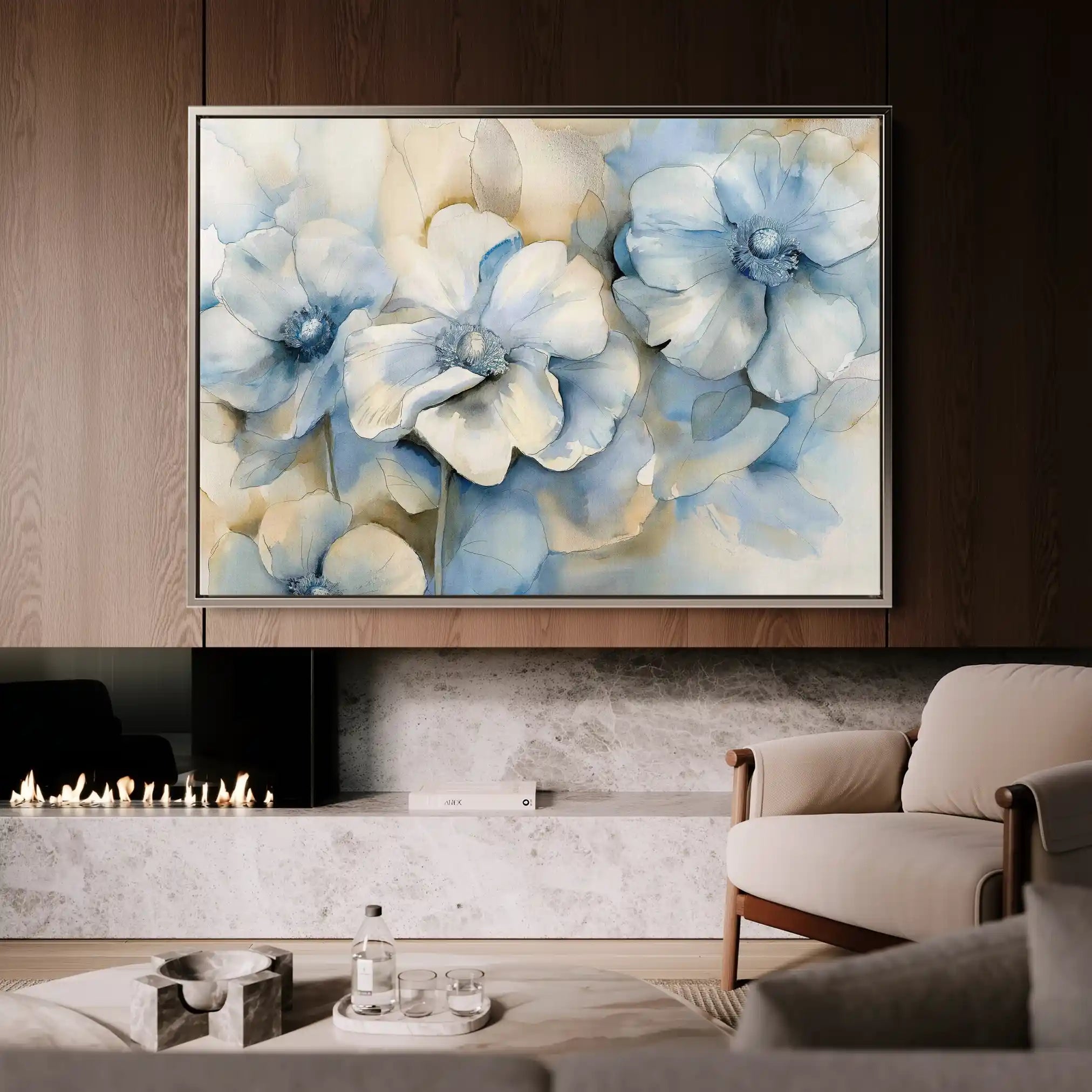 Floral Canvas Wall Art WAD080-F 90 x 60 cm / Stretched on hidden frame