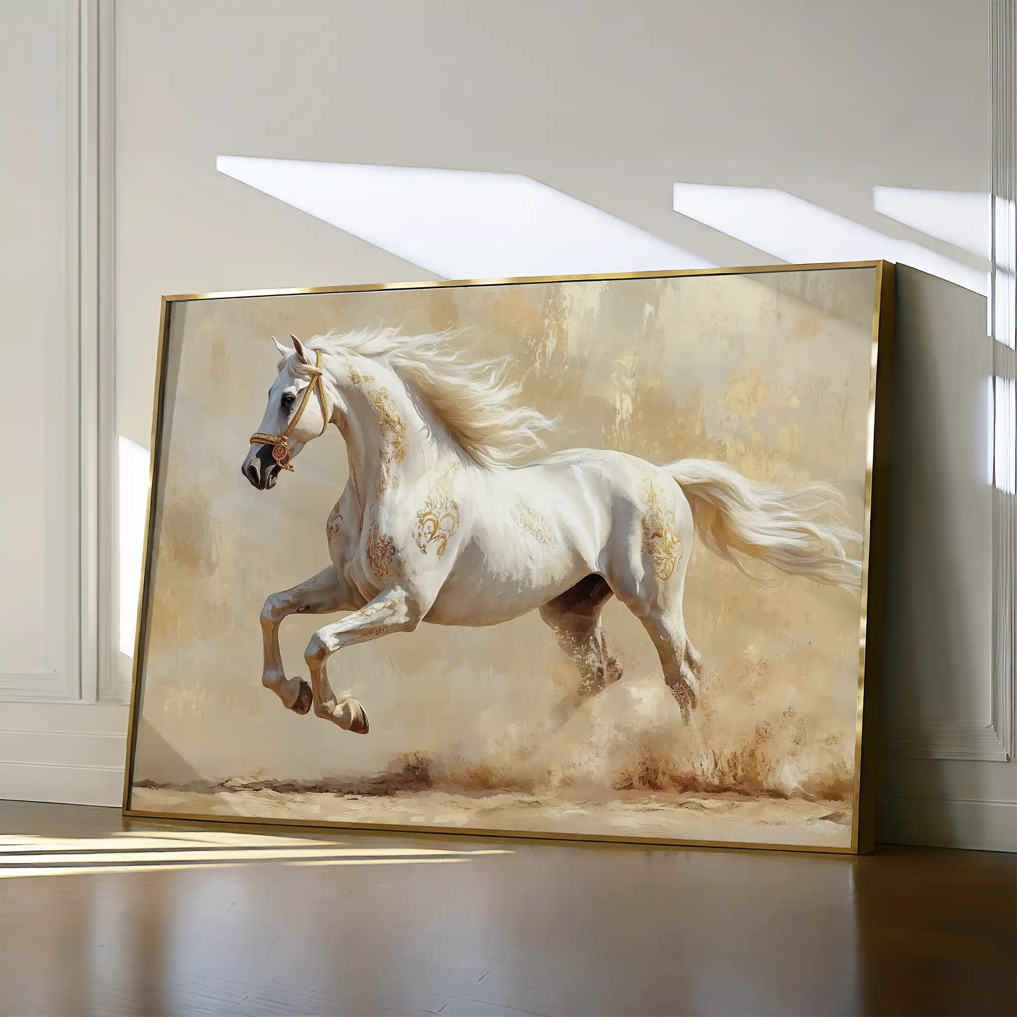 Horses 080 Canvas Art 90 x 60 cm / Stretched on hidden frame