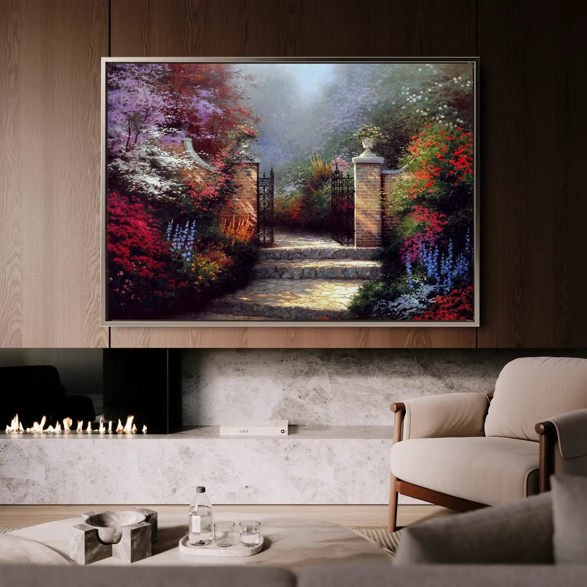 Landscape 080 Canvas Art 90 x 60 cm / Stretched on hidden frame
