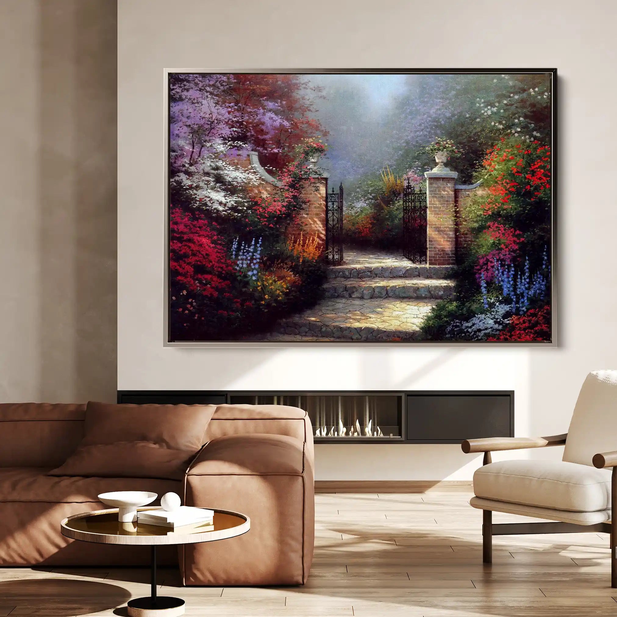 Landscape 080 Canvas Art 90 x 60 cm / Stretched on hidden frame