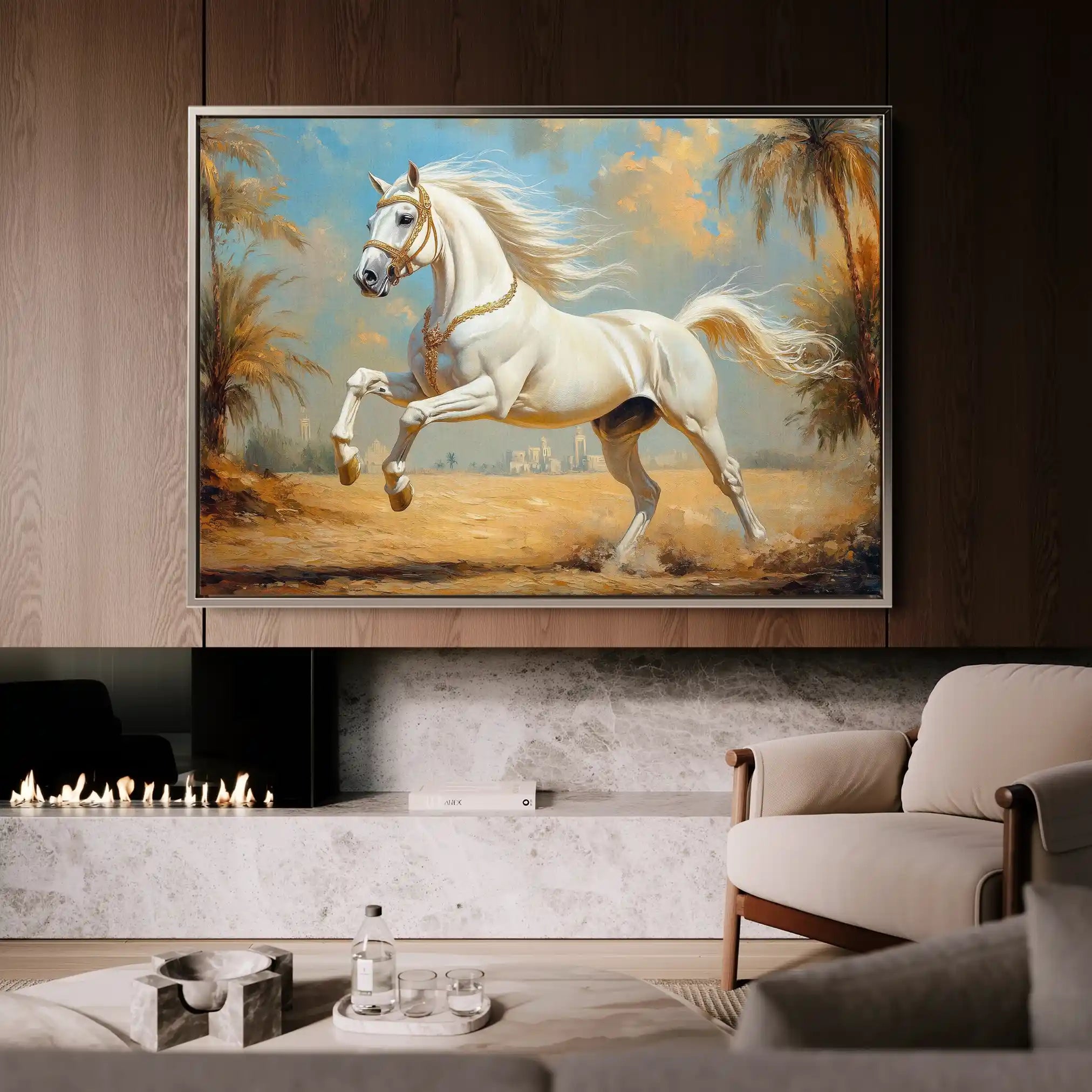 Horses 081 Canvas Art 90 x 60 cm / Stretched on hidden frame