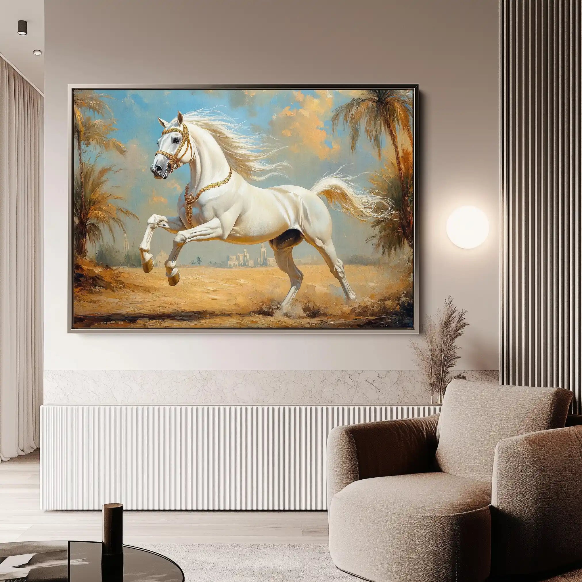 Horses 081 Canvas Art 90 x 60 cm / Stretched on hidden frame