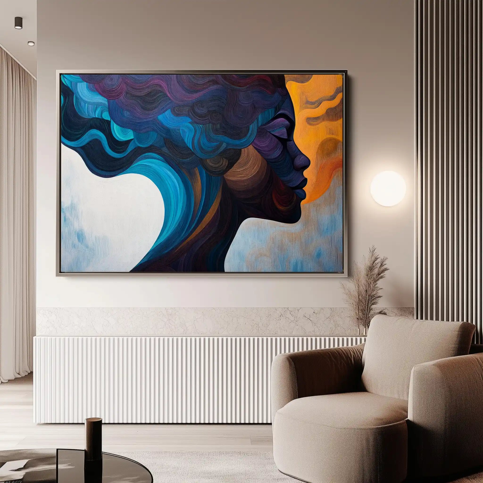 Portrait 081 Canvas Art 90 x 60 cm / Stretched on hidden frame