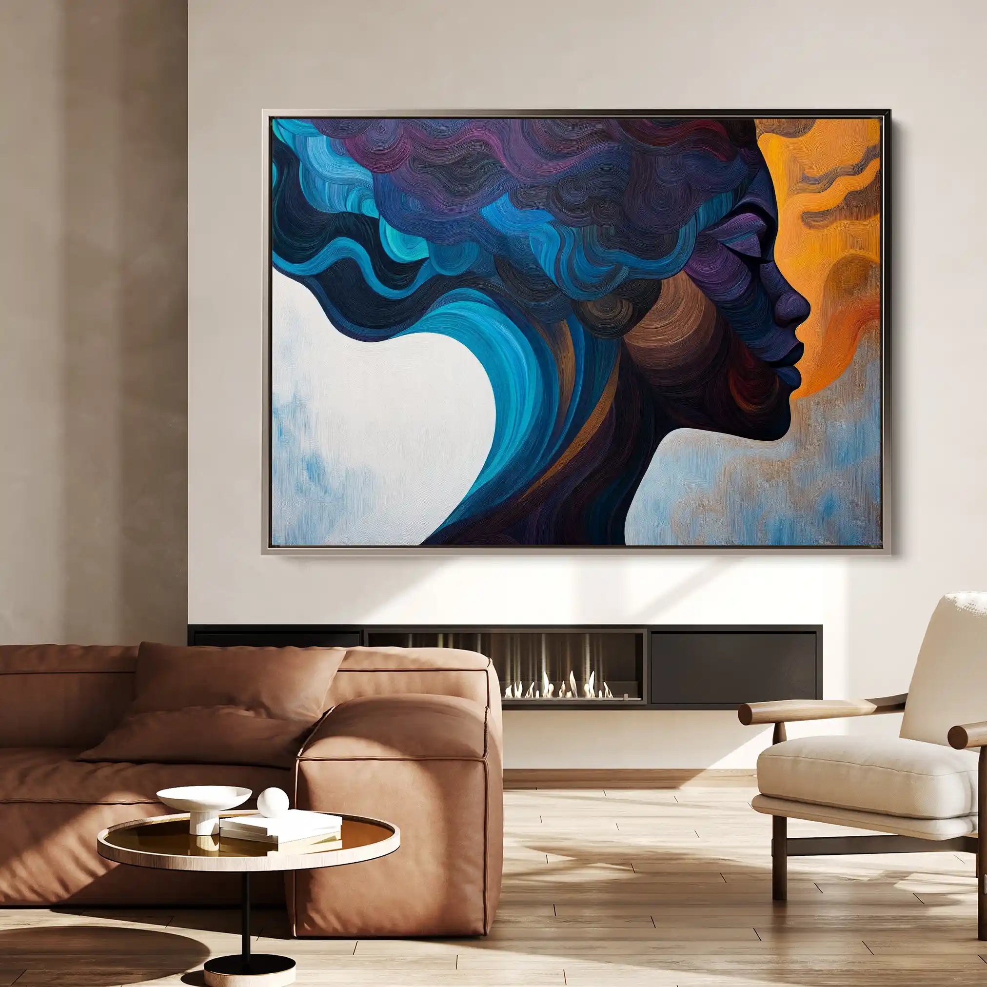 Portrait 081 Canvas Art 90 x 60 cm / Stretched on hidden frame