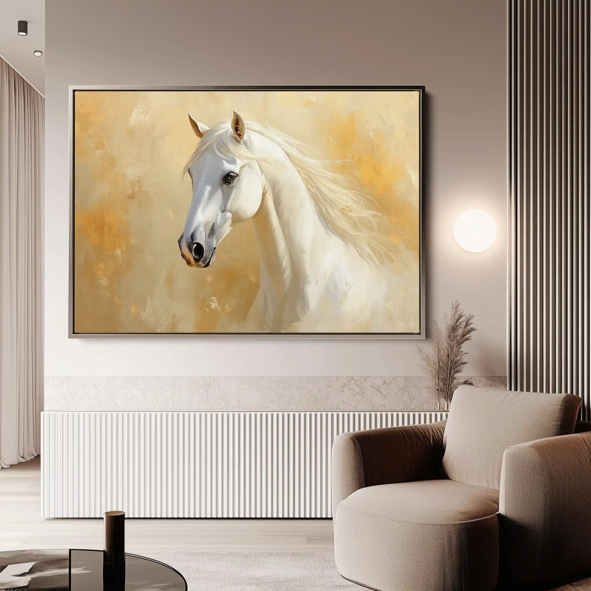 Horses 082 Canvas Art 90 x 60 cm / Stretched on hidden frame